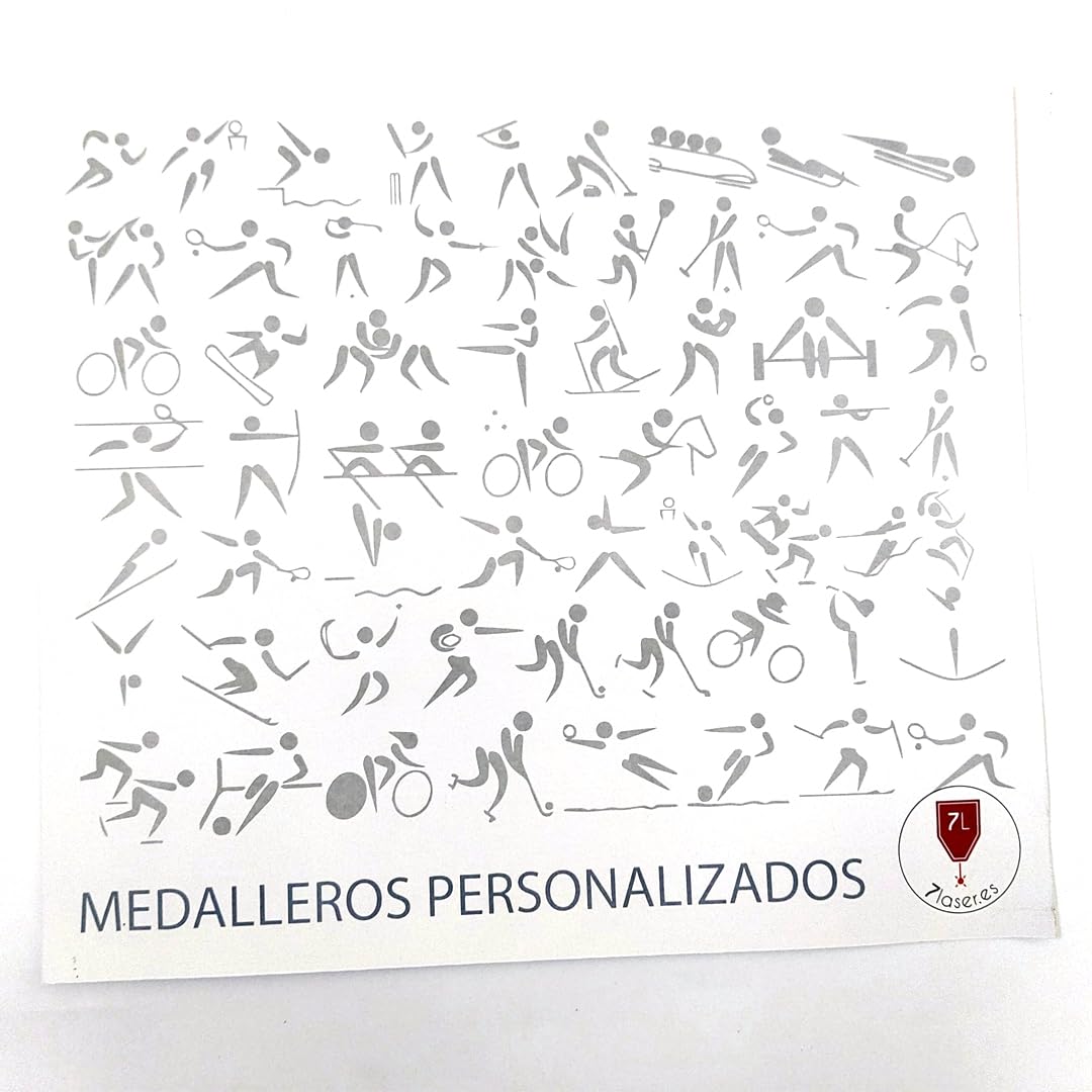 Medallero NATACIÓN de Madera, Personalizado con Nombre y Deporte, Colgador de medallas. Soporte Organizador cuelga medallas Deportivas, Regalos para Deportistas