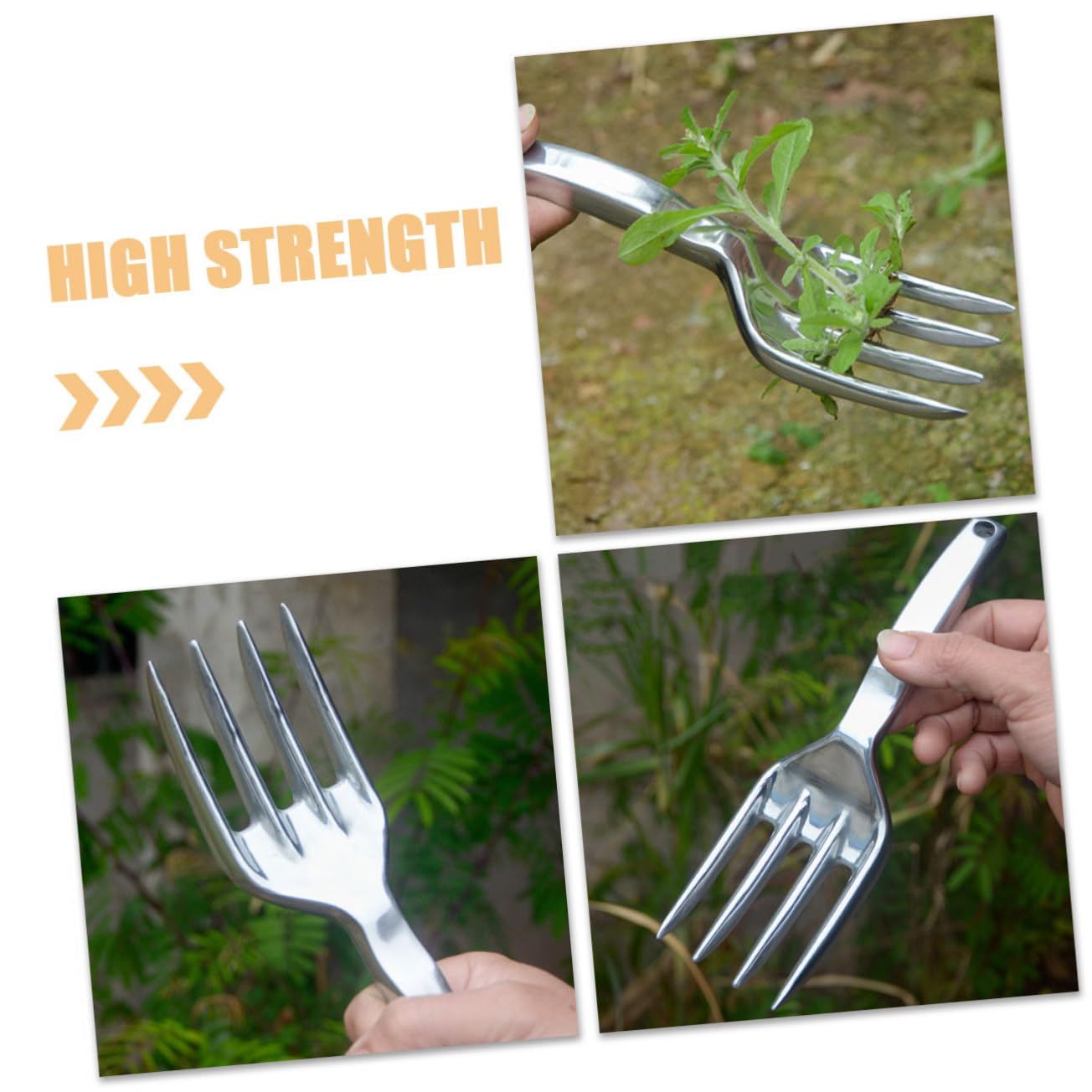 BESTonZON 5 Stück Gartenrechen Aluminiumlegierung Leicht und Vielseitig für Gartenarbeit zum Graben und Pflanzenpflege für und Outdoor Aktivitäten