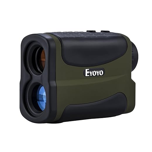Eyoyo - Télémètre de 4,6 à 640 mètres, étanche pour le golf et la chasse - 6 fonctions : mesure de la distance, mesure de la vitesse, avec fonctions de range, scan, verrouillage drapeau, brouillard et vitesse., AF-700L, vert militaire