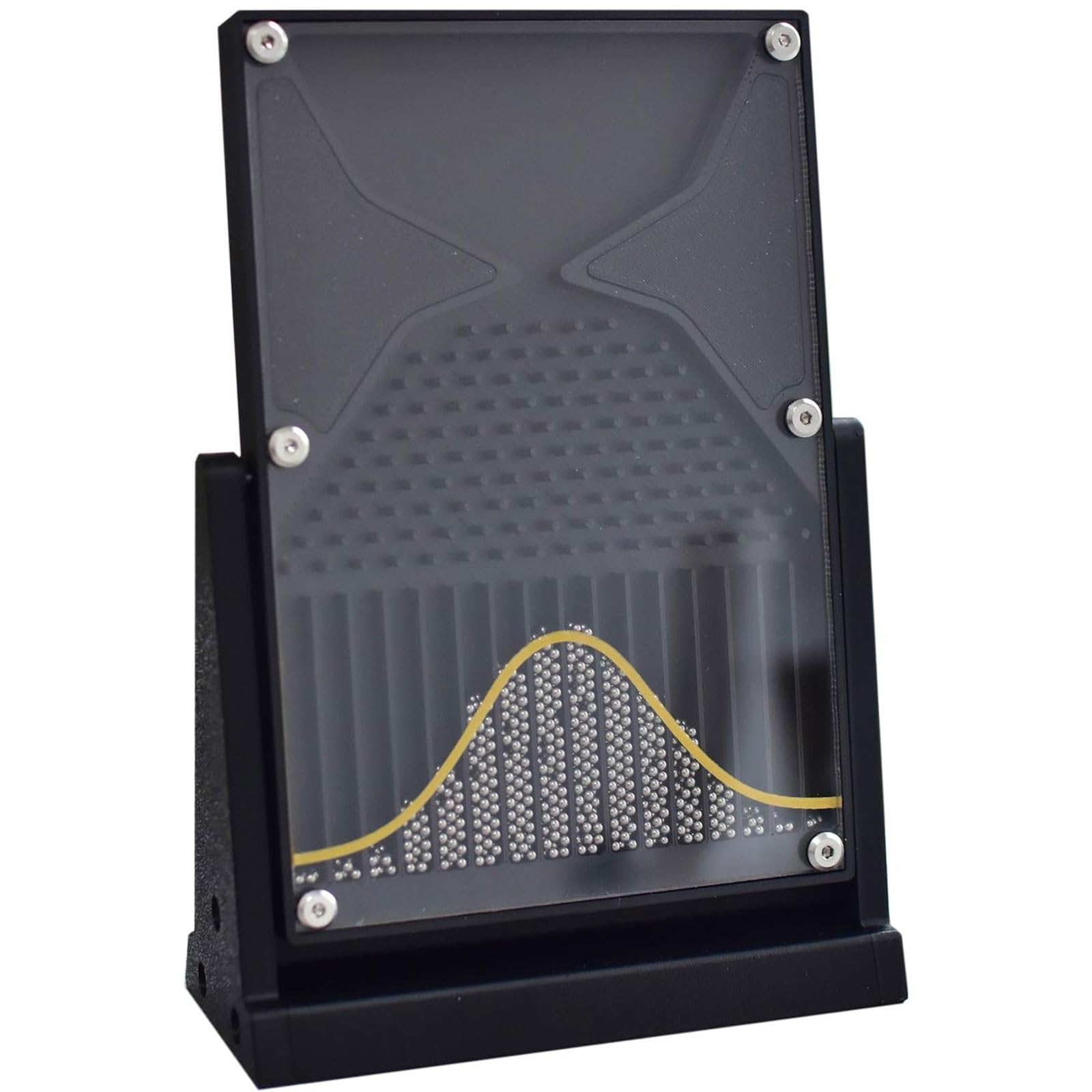 Galton Board,12×18cm Dalton Board Normal Distribution Mathematical Model,Physics Lab Teaching Tool,Probability Demonstration Model With Bell Curve,for Educators and Students(Black)