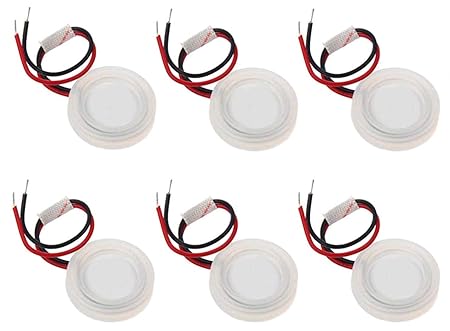 SMTHOME 6PCS 20mm Ultrasonic Mist Maker Fogger Water Fountain Ceramic Humidifier Discs with Wire