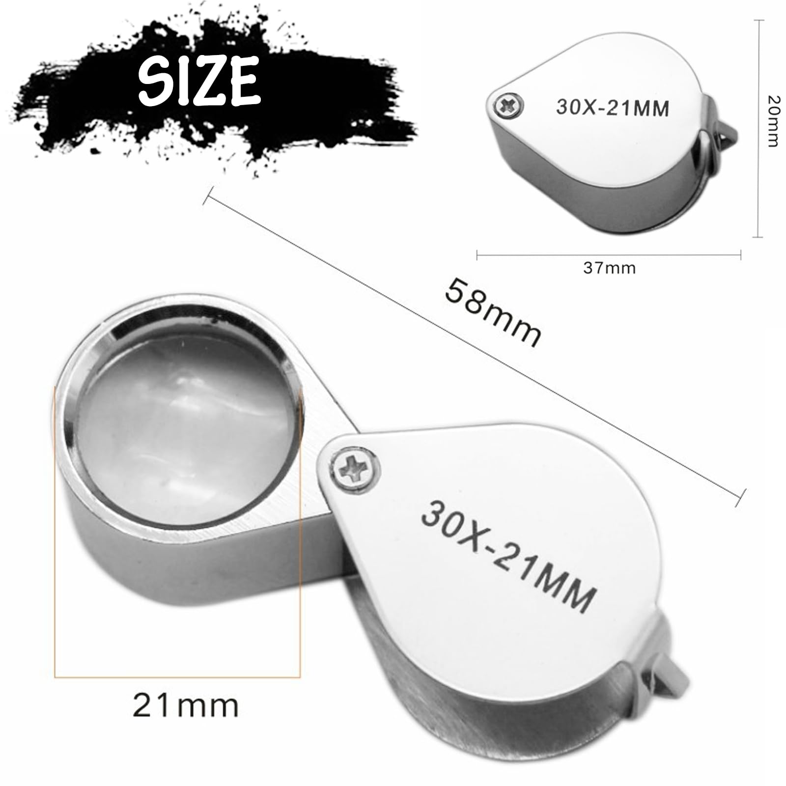 Lente D'ingrandimento Pieghevole Per Gioielleria, 10X E 30X, Per - Foto 2