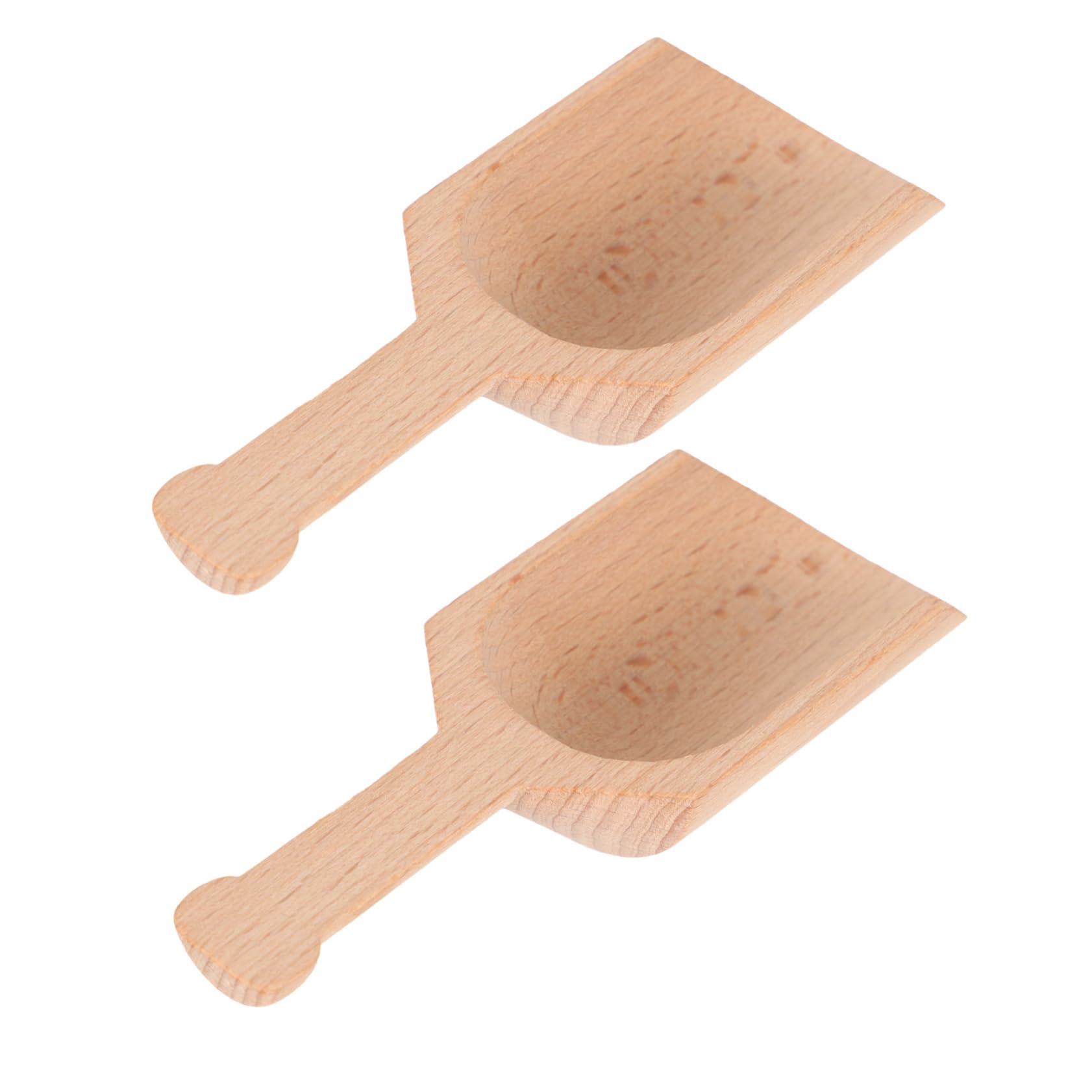 IMIKEYA 2 Pcs Large Wooden Scoops for Laundry - Bath Salts - and Seasoning Versatile Kitchen and Tea Scoops