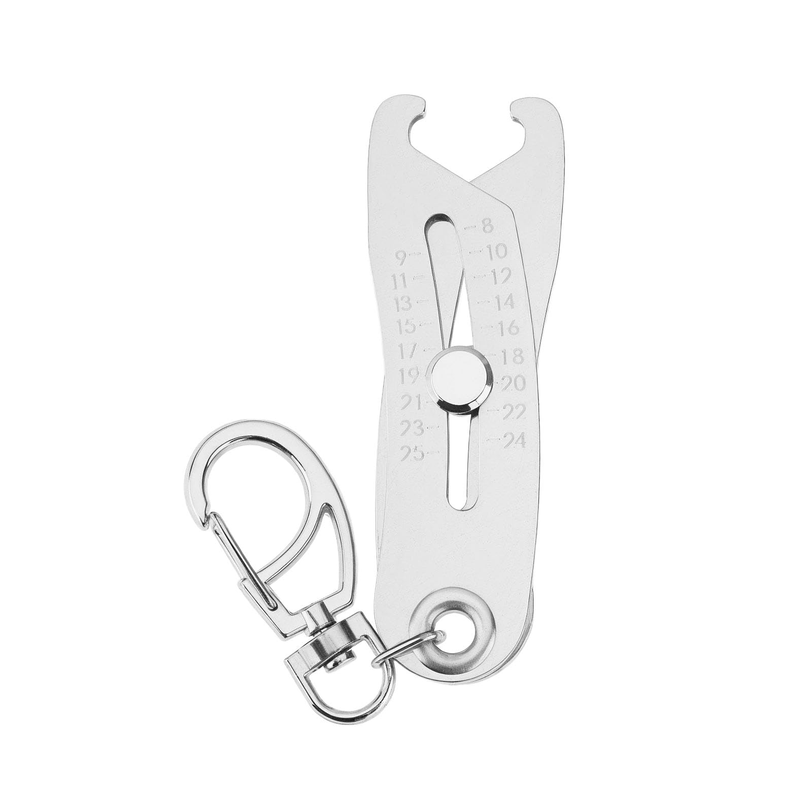 Create idea 1pc Portable Precise Thread Size Checker Keychain Thread Size Verification Keychain Bolt Size Finder Keychain Bolt Head Size Finder Inch and Metric