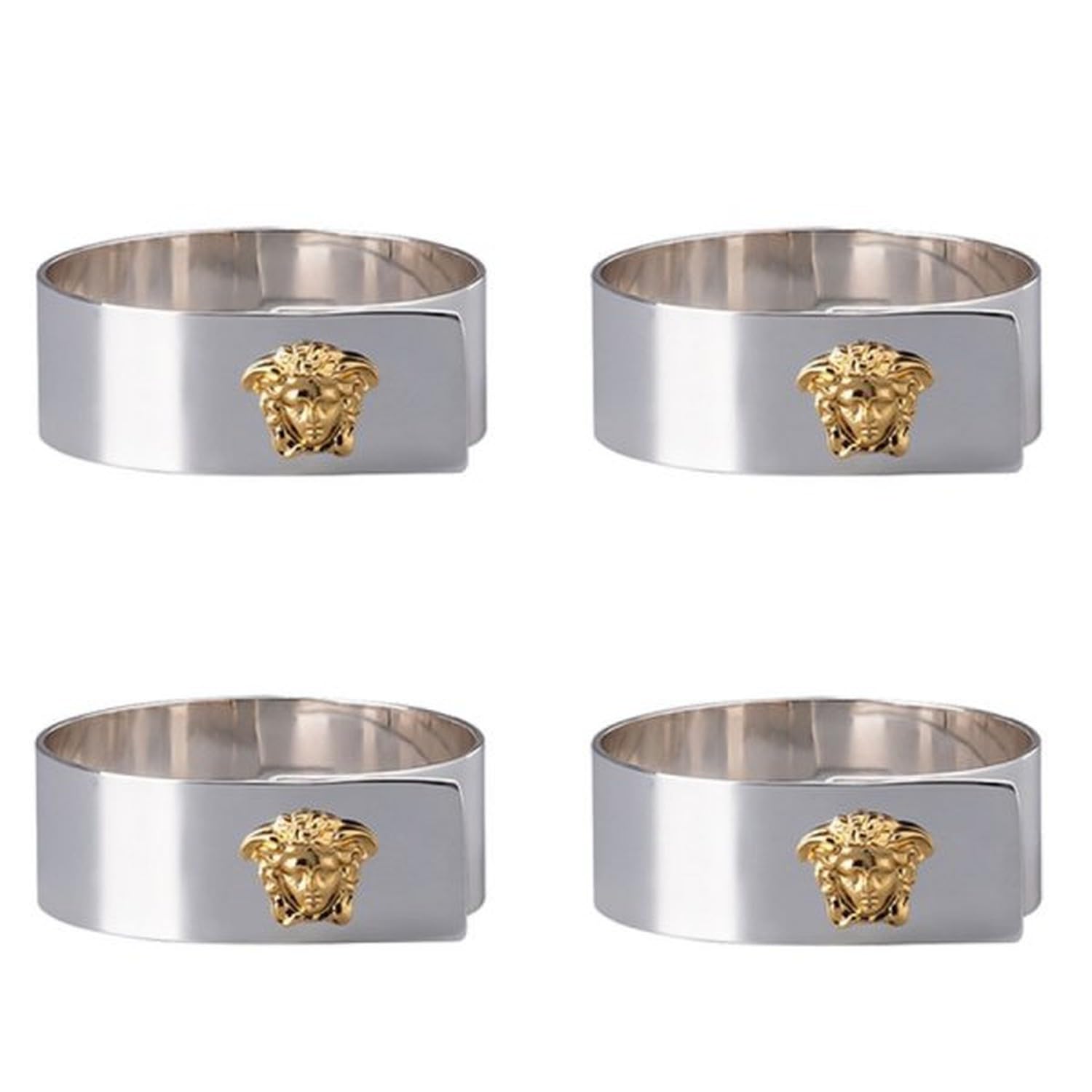 Versace Medusa Silver-Gold Lot de 4 ronds de serviette