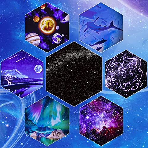 Image of Planetarium Projector, 6 in 1 Galaxy Projector Night Light with Nebula Moon Planets Aurora, 360 Rotating Focusable Star Projector Lamp for Baby Kids Bedroom Ceiling /Game Room /Party /Bar