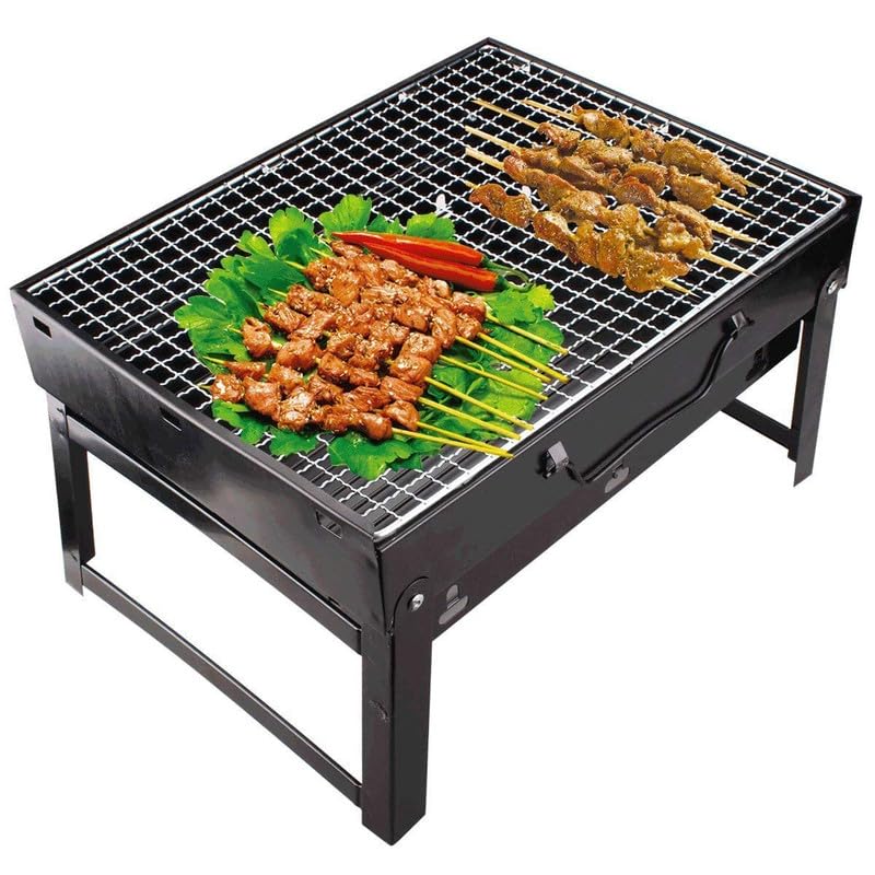 Folding Portable Outdoor Barbeque Charcoal BBQ Grill Oven Black Carbon Steel, Black BBQ Toaster Briefcase Style BBQ Grill Oven for Home Outdoor Picnic Camping Travelling Folding Portable Outdoor Barbeque Charcoal BBQ Grill Oven Black Carbon Steel, Black BBQ Toaster Briefcase Style BBQ Grill Oven for Home Outdoor Picnic Camping Travelling