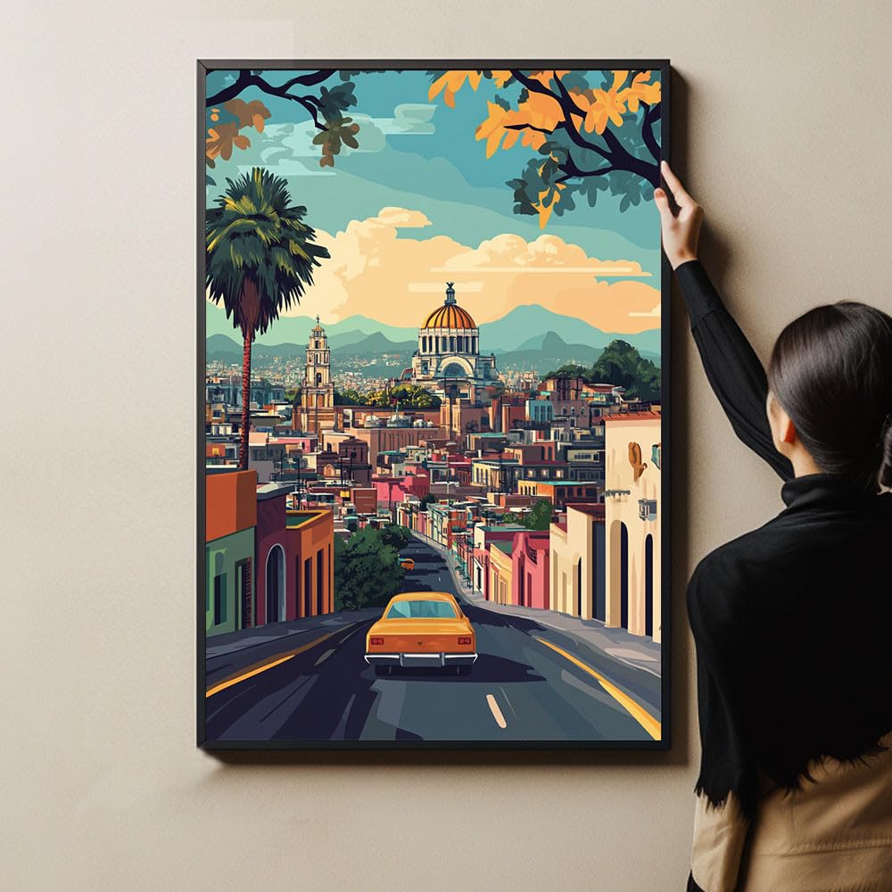 Amazon.com: Mexico City Vintage Travel Posters, Mexico Poster Wall