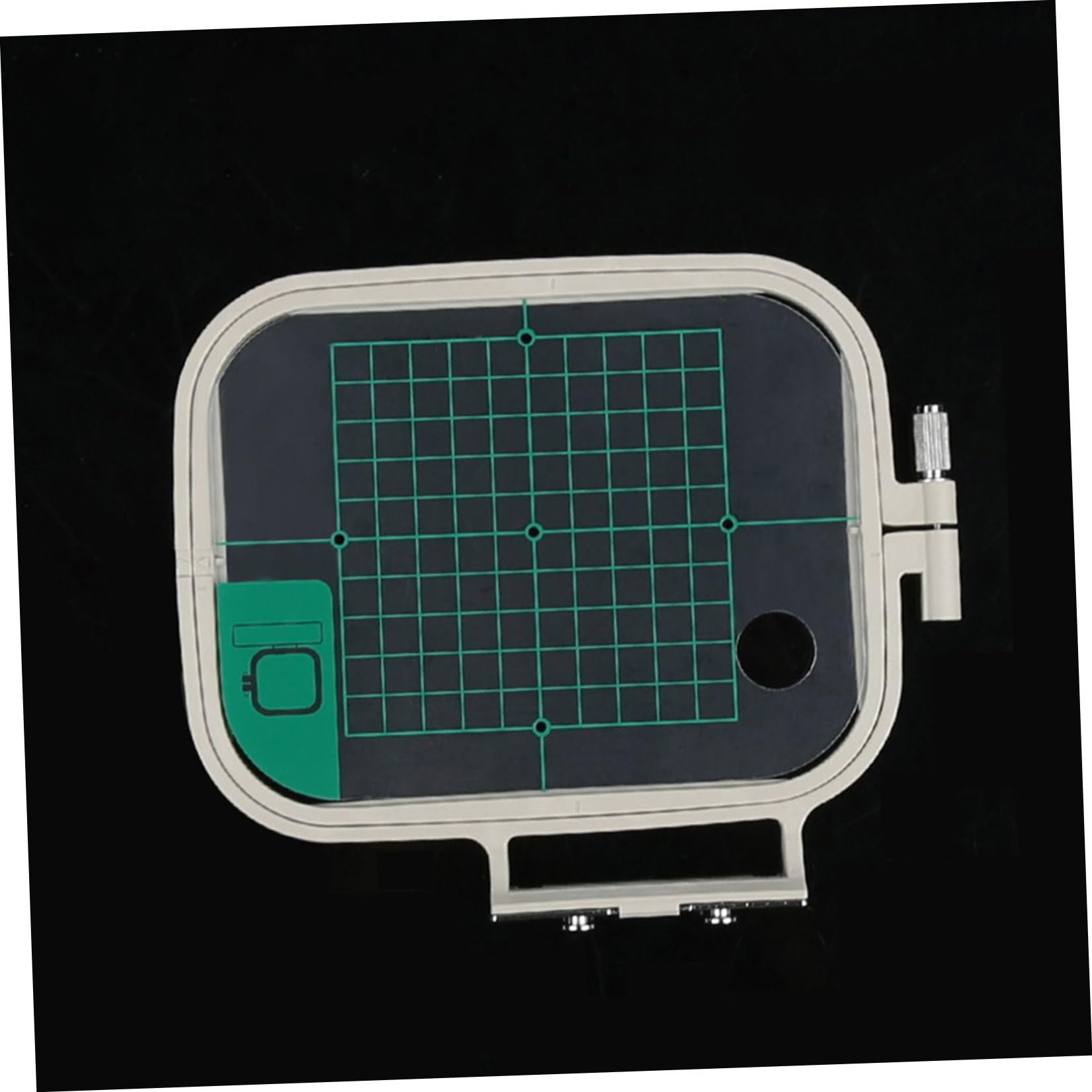 NUOBESTY Juego de Bastidor de Bordado de 3 Piezas para Máquina | Plástico, Alineación Precisa y Cuadrícula Azul, Compatible Se270d, Se350, Se400 y He120 He240