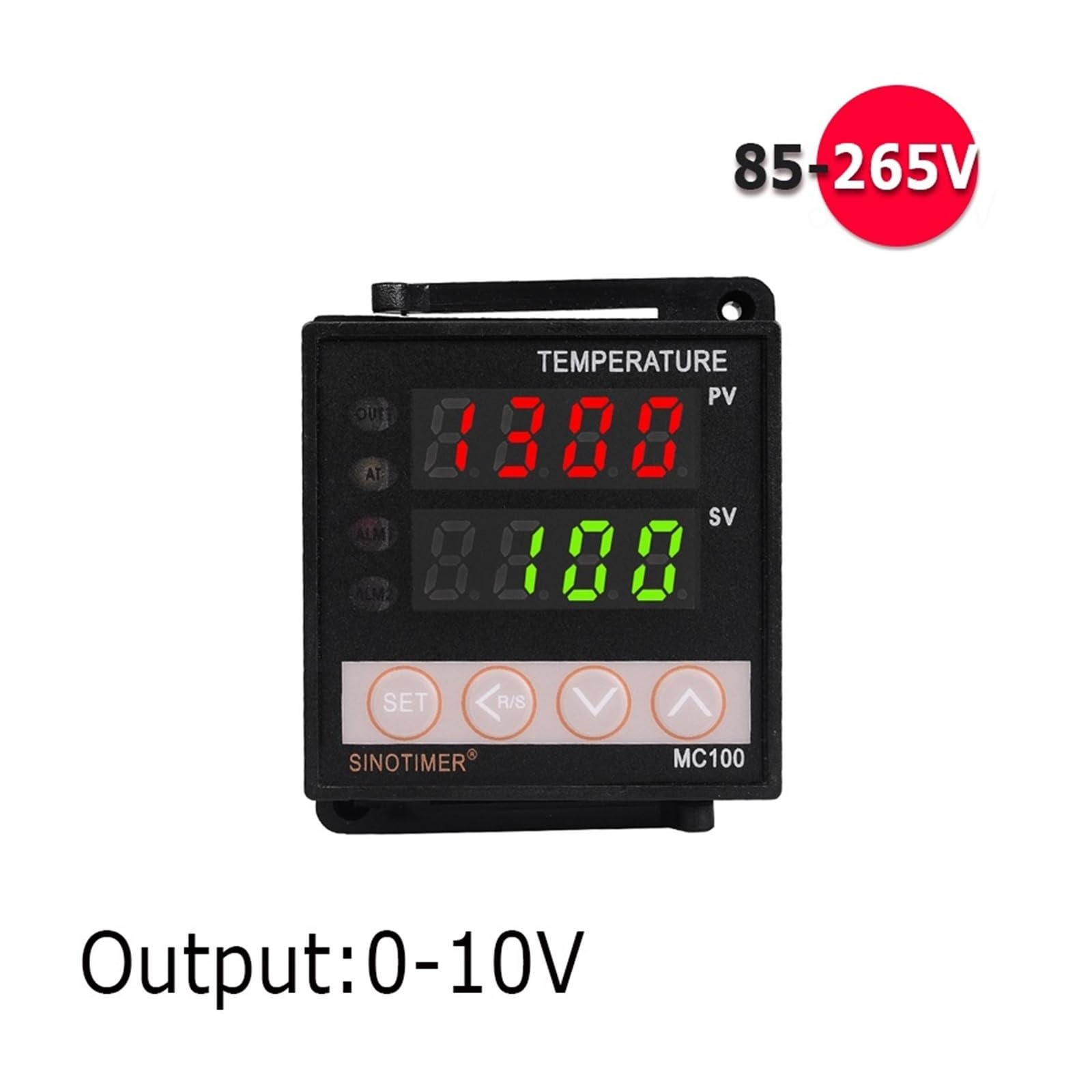Thermocouple Universel de Sortie analogique 0-10V, Thermostat de contrôleur de température PID numérique d'entrée PT100 for la Chaleur Froide avec Alarme - Facile à Utiliser