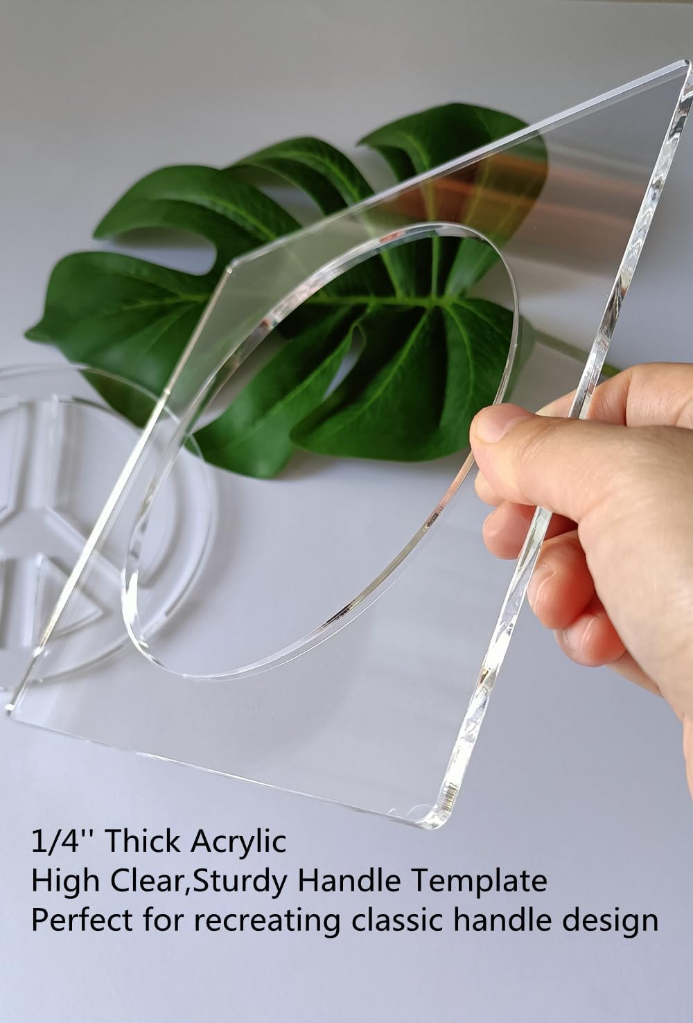 Clear Acrylic Peace Icon Router Template,Acrylic Peace Shape Templates for Woodworking,Craft Template (7.875''x7.875'')