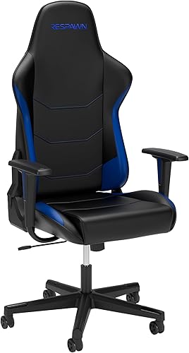 Miniatura 10 de Respawn Silla ergonómica 110 para juegos, silla giratoria reclinable de videojuegos de oficina con soporte lumbar, reposacabezas, resistente, Tela