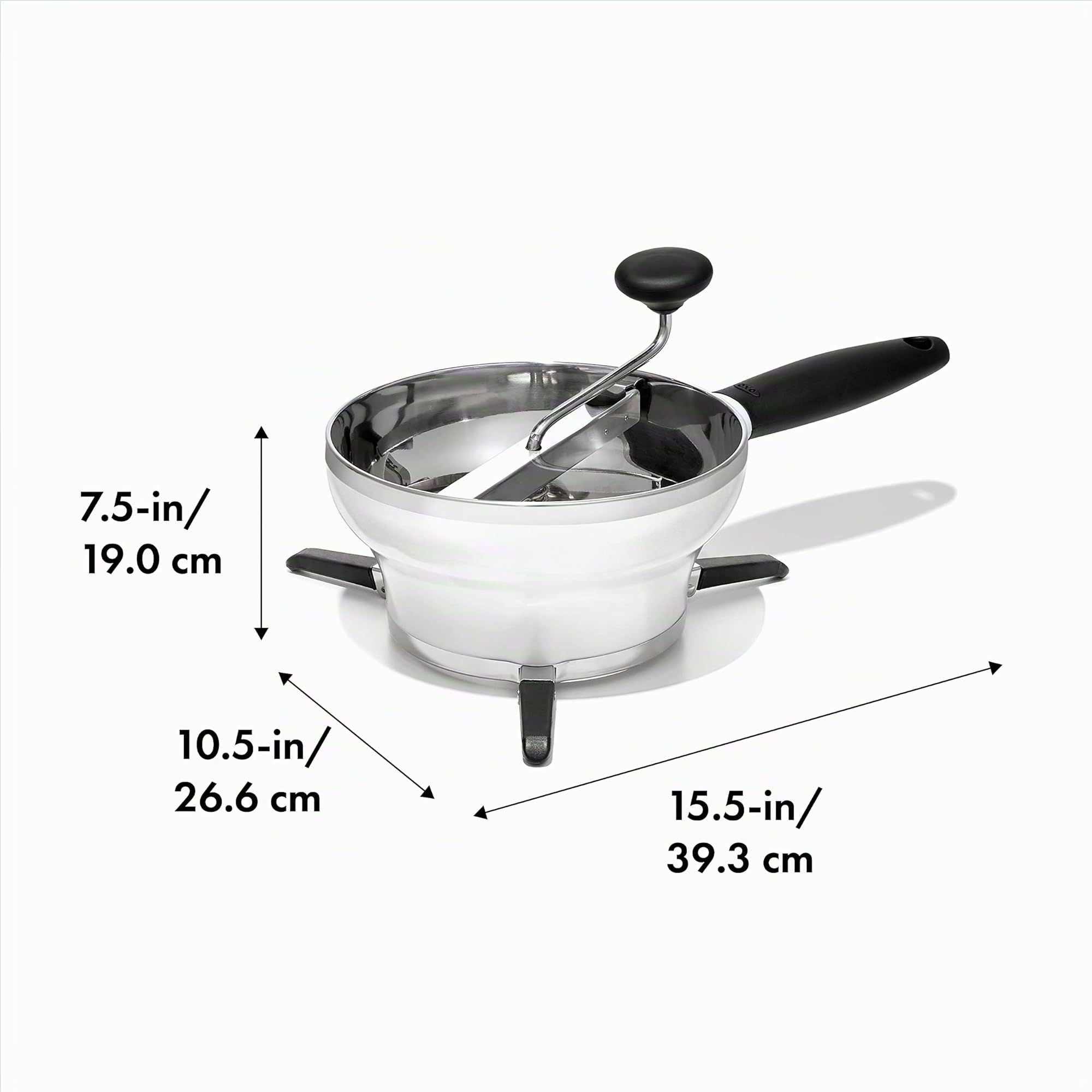 OXO Good Grips - Pasapurés de acero inoxidable para patatas y verduras