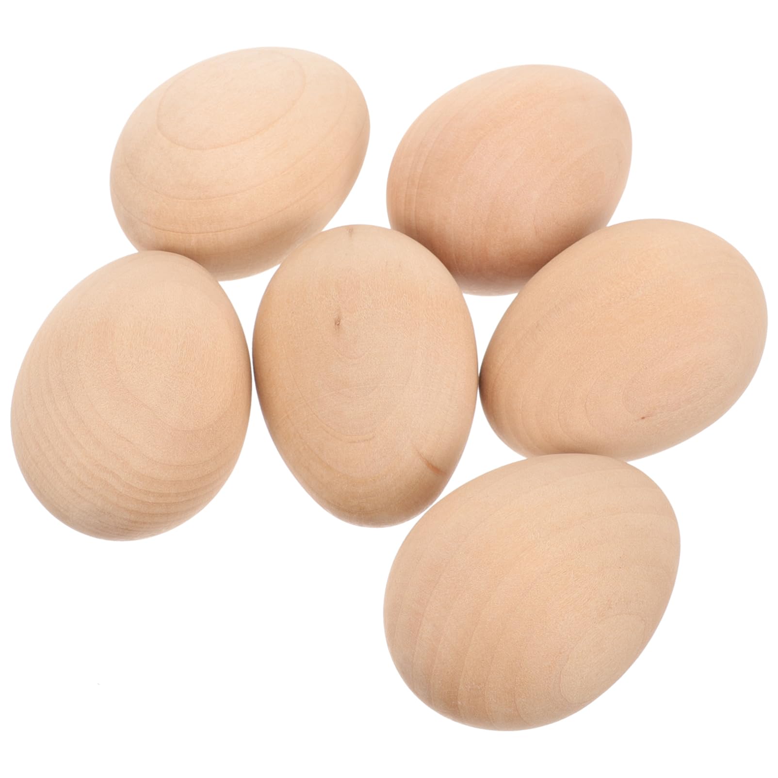 Kisangel 4 Set Uova Legno Finto Per Decorazioni Uova Simulazione Legno Per Diy E Sicure E Riutilizzabili 6 Pezzi * 4