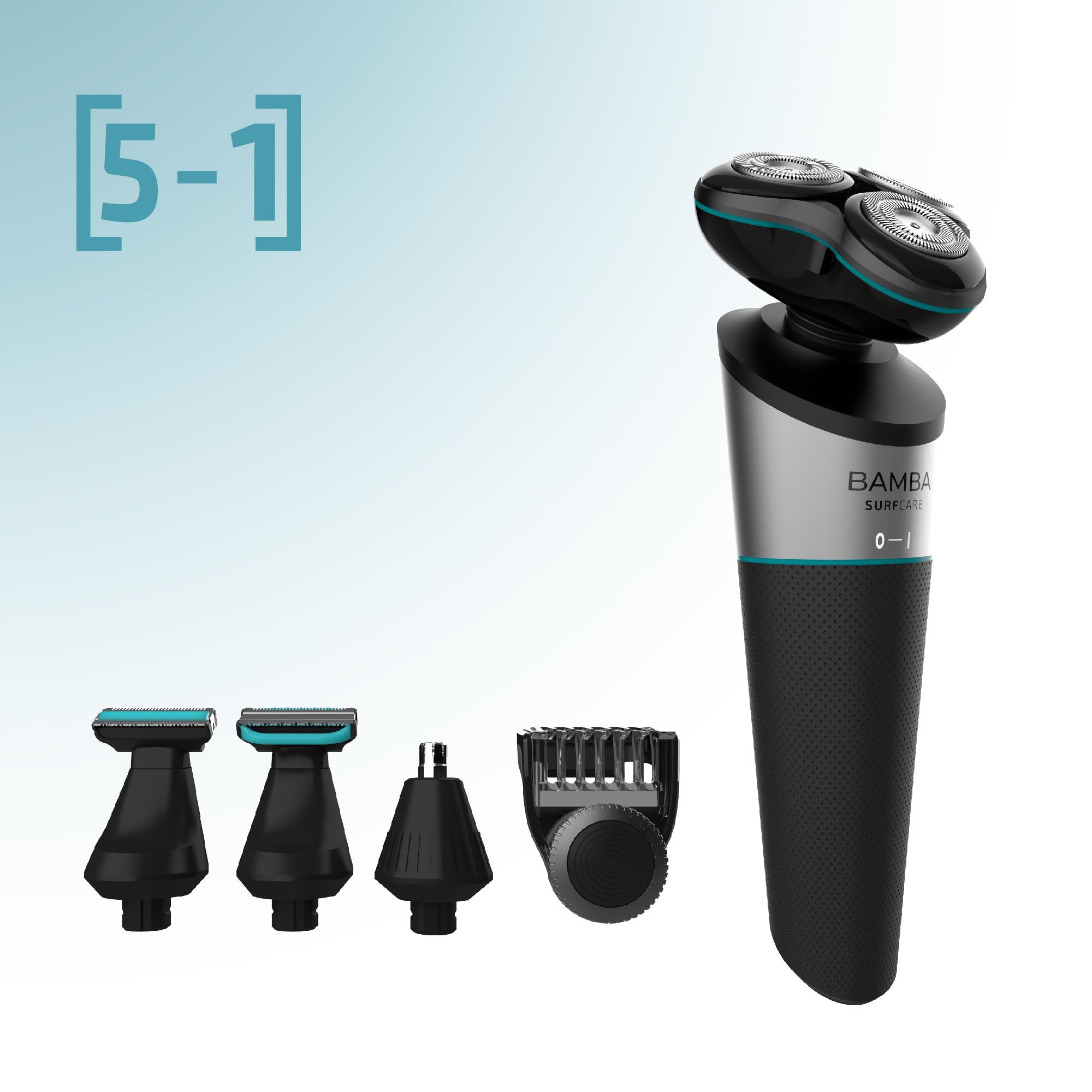 Cecotec PrecisionCare Multigrooming golarka 5 w 1, bateria litowa, czas pracy 60 minut, ostrza ze stali nierdzewnej, obrotowa głowica z 3 ostrzami, wodoszczelna IPX5