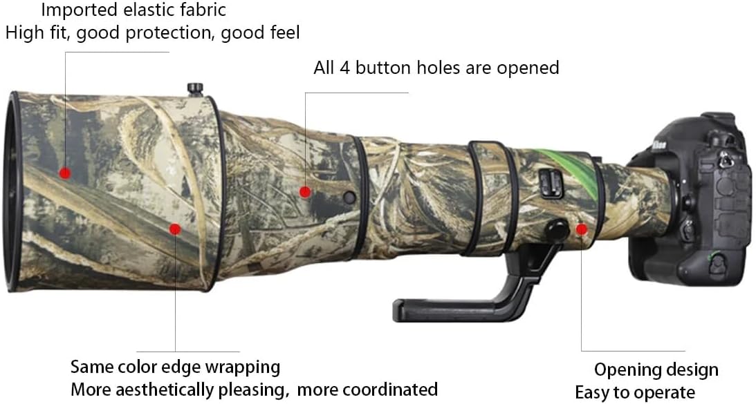 CHASING BIRDS Lens Camouflage Waterproof Coat for Nikon AF-S 800mm F5.6 E FL ED VR Rainproof Lens Protective Cover (Pine Camouflage)