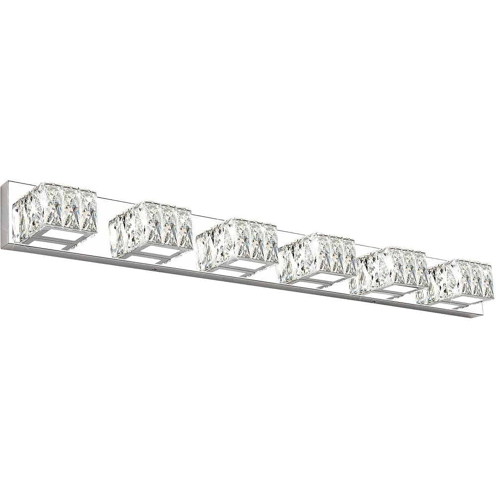 ZUZITO 6-Light Bathroom Vanity Lights - LED Chrome Bathroom