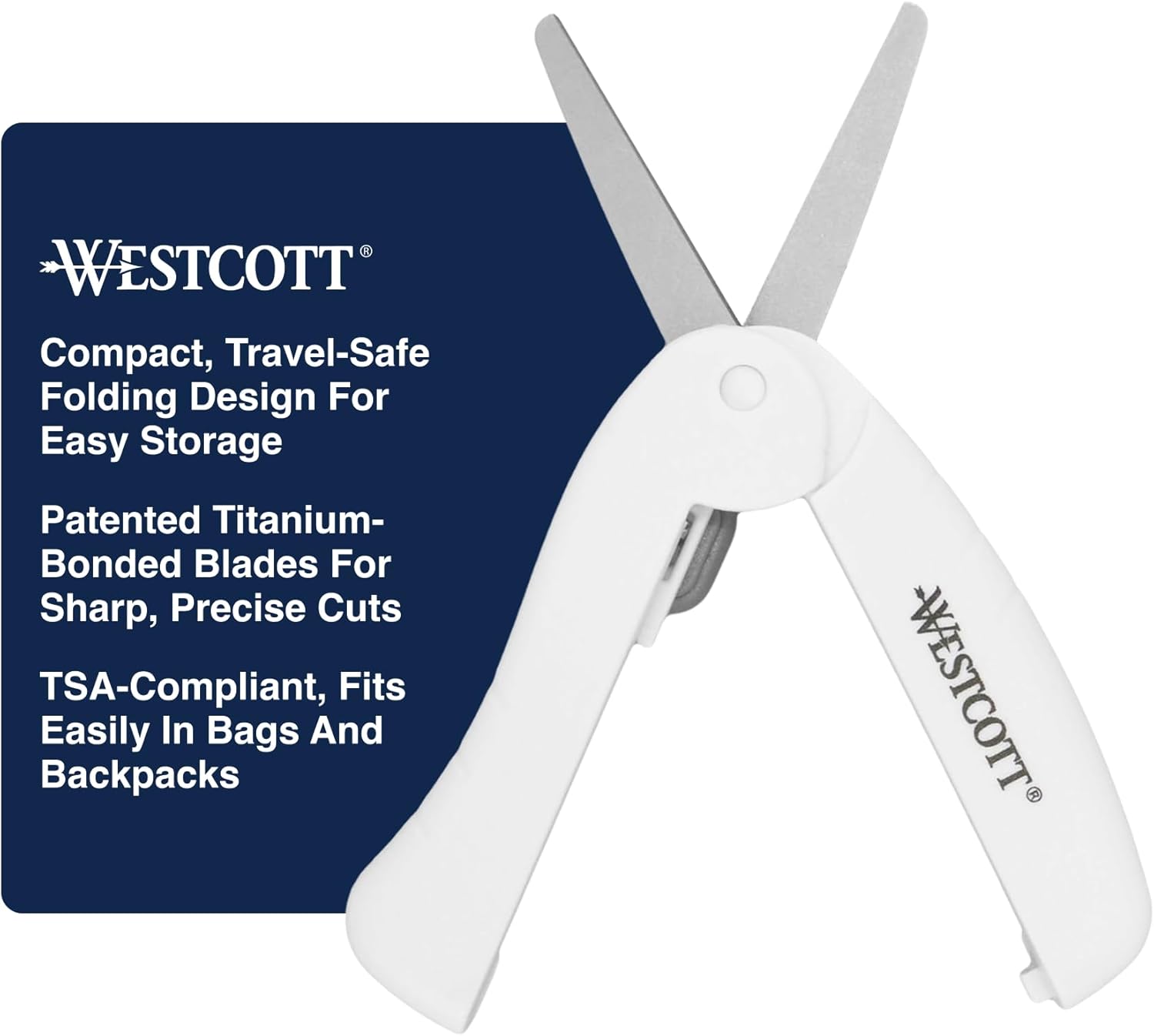 Westcott 5-Inch Micro-Tip & 8-Inch Bent Craft Fabric Scissors - Titanium Bonded Blades for Heavy Fabric and Precise Snips, 2 Pack