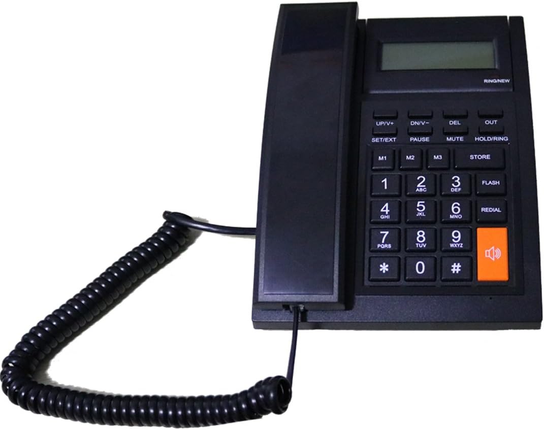 M64 Home Office Corded Phone with Caller ID Speakerphone Speed Dial Landline Telephone with Alarm