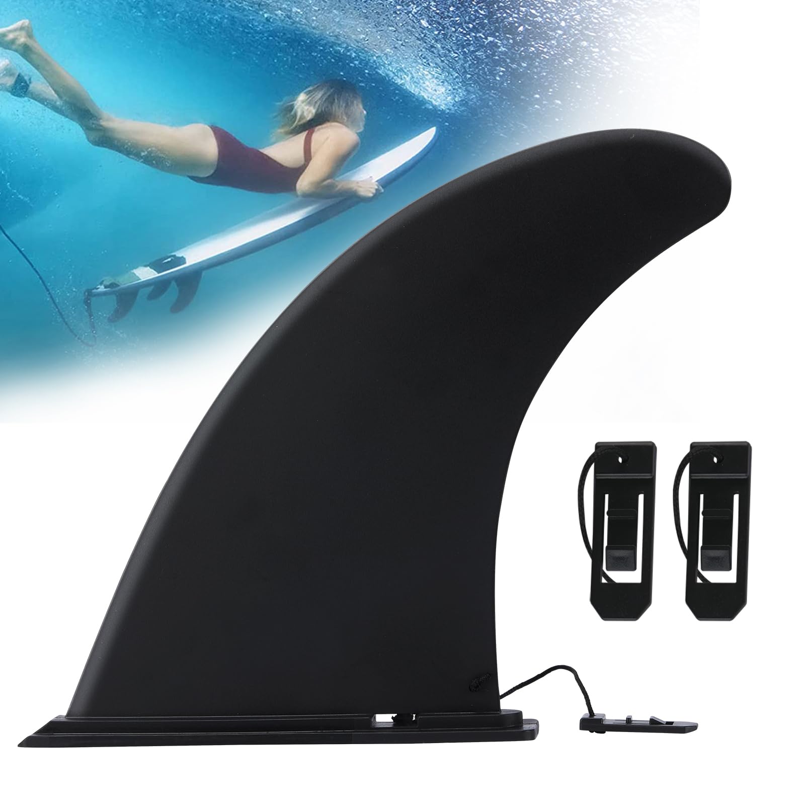 xiaowanwanSurf Keels, Removable Surfboard Keels, Surf Padel Fin for Sup, Longboard, Kayak, Paddleboard Inflatable
