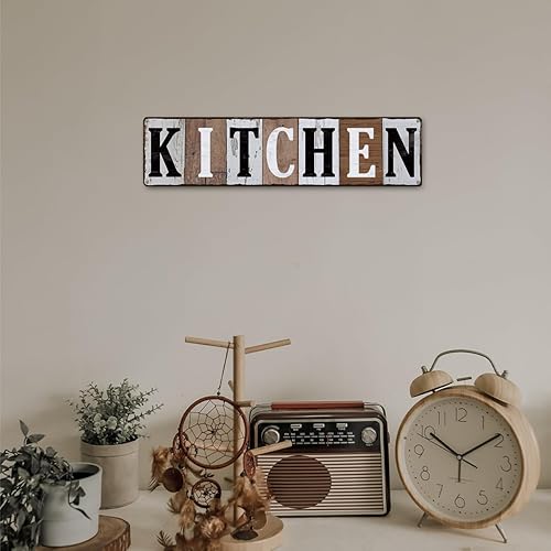 Miniatura 5 de Letrero de metal de cocina, letreros de metal retro, decoración de pared de cocina rústica de granja, póster de hierro para decoración de pared,