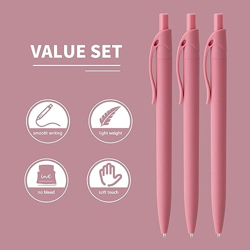 Miniatura 5 de deegtran 50 bolígrafos de tinta roja de barril rojo + 50 bolígrafos de tinta azul azul