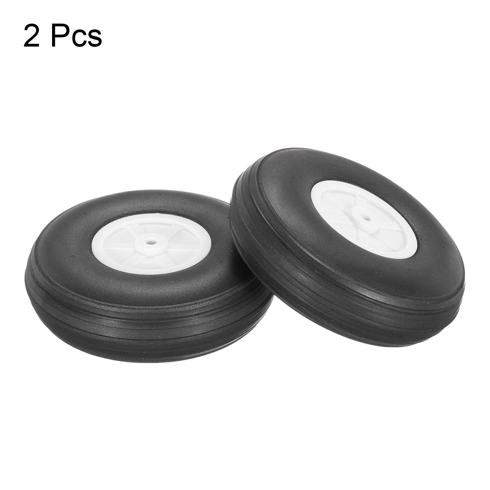 QUARKZMAN 2 Pz Ruote per Aeroplani RC, 3 Pollici OD Ruote per Modelli di Aeroplani RC Ruote in Spugna PU Leggera per Aereo Modello Fai da Te Ruota in Schiuma per Coda per Aeromodelli RC