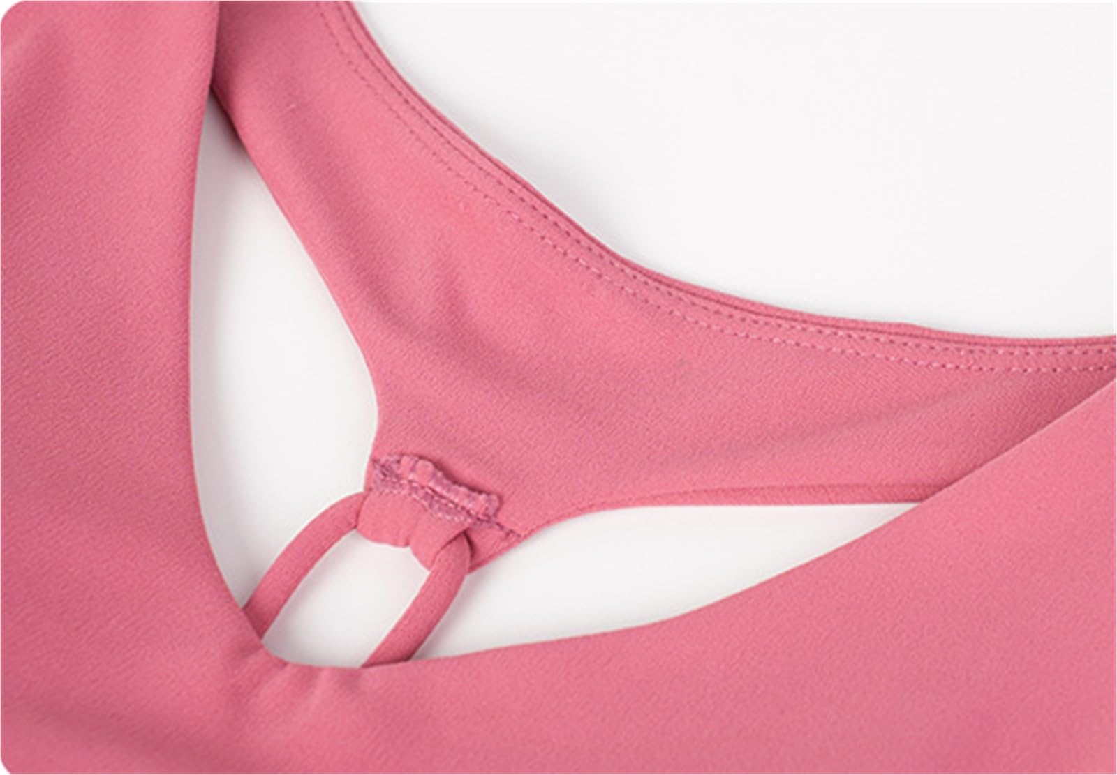 Biustonosz Sportowy Damski Biustonosz Sportowy Z Wyciętymi Plecami I Dekoltem W Kształcie Litery V Do Treningu Jogi Biustonosz Sportowy Damski(Pink,M)