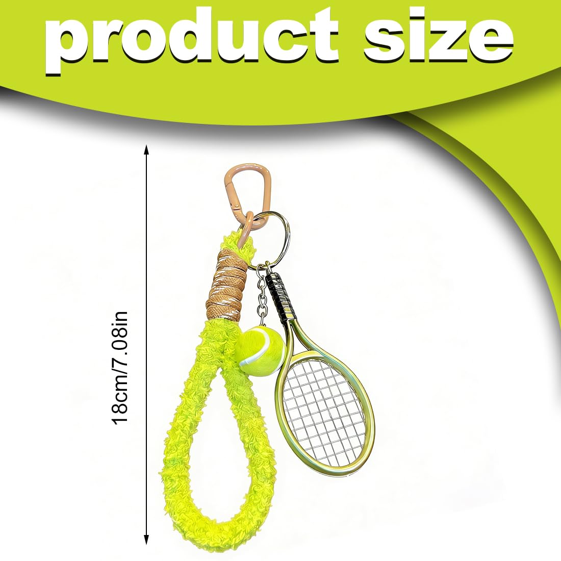 Portachiavi Tennis in Metallo, Portachiavi Mini per Racchetta da Tennis, Regalo Sportivo