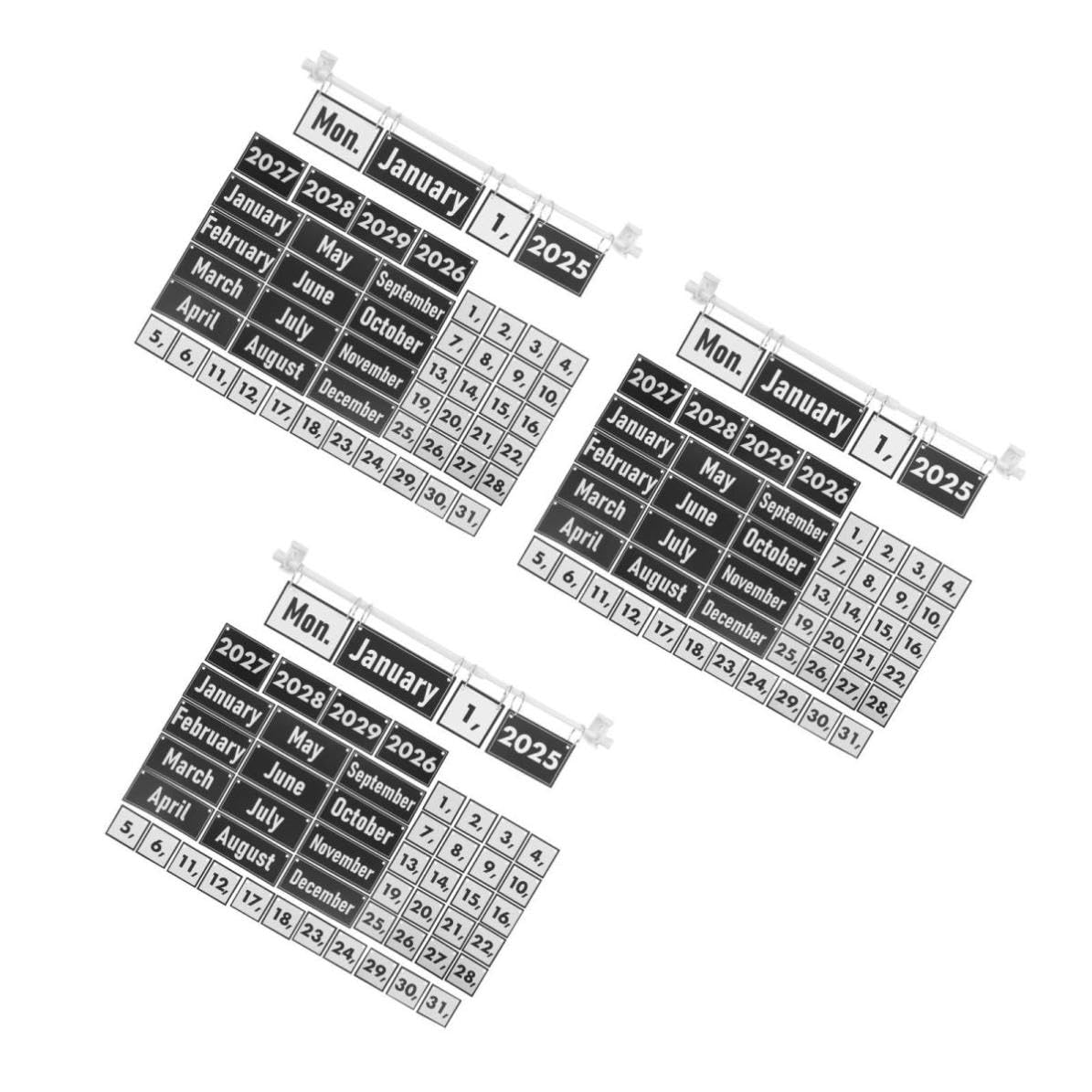 3 Juegos Calendario Bohemio Plegable para Aula 2025-2029 con Tarjetas