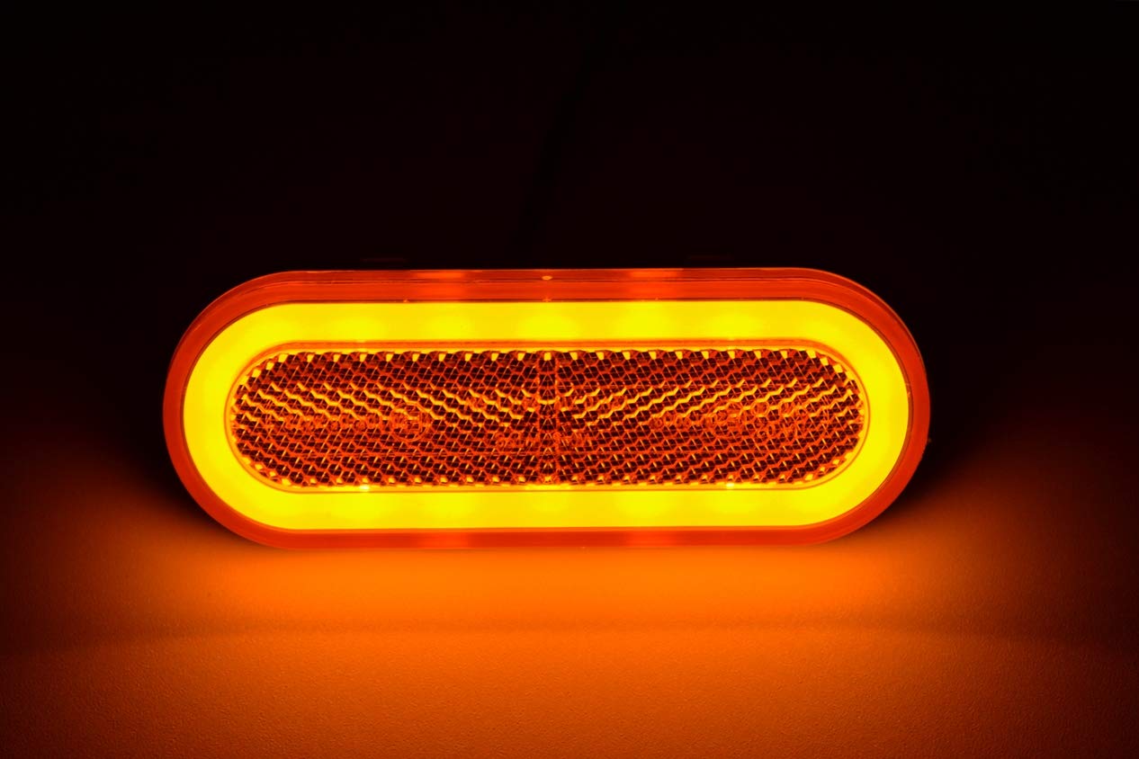 8x 12/24 V LED ovale lato contorno posizione luci con staffe camion telaio rimorchio autobus van caravan camper