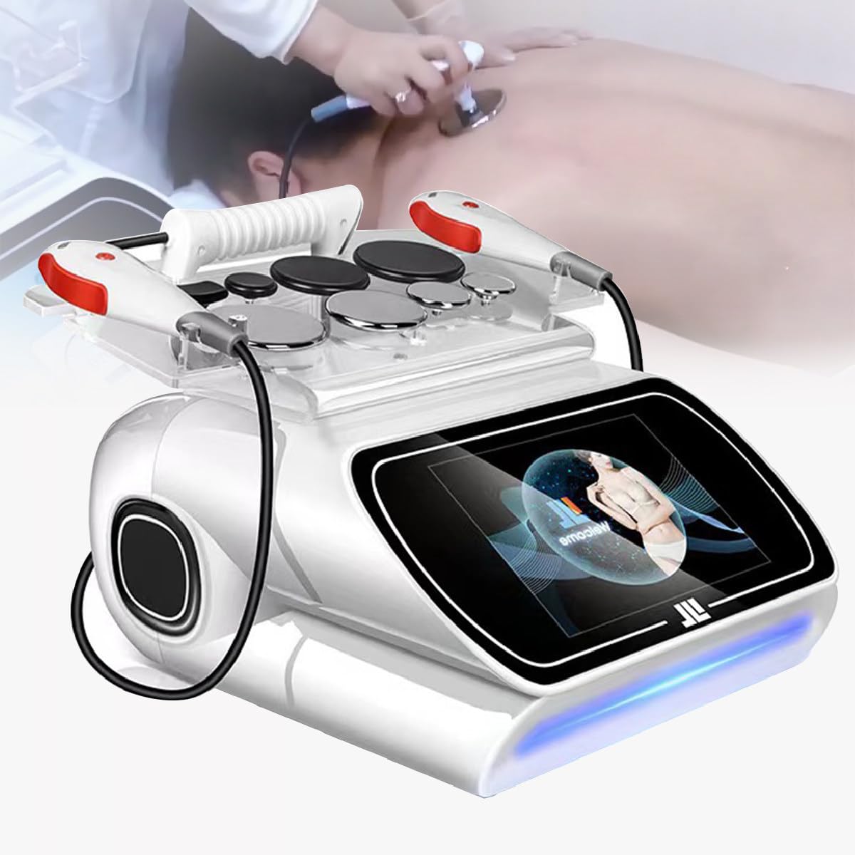 GAYAYAS 448k Deep Care Tecar Therapy Diathermy Machine, Portable Tecar Therapy Device, for Can Deal with Fat and Soreness in Various Parts of The Body