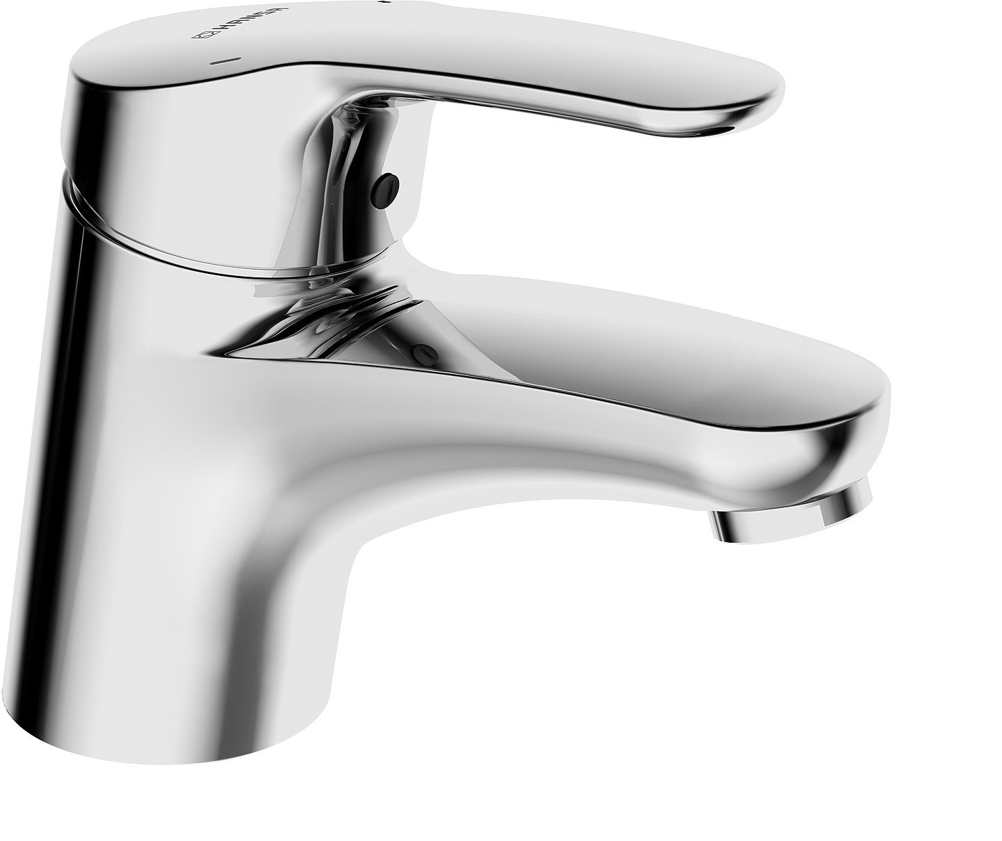 Hansa Waschtisch-Einhebelmischer HANSAMIX 01162283 ohne Garnitur mit flexiblen Druckschlauch, verchromt