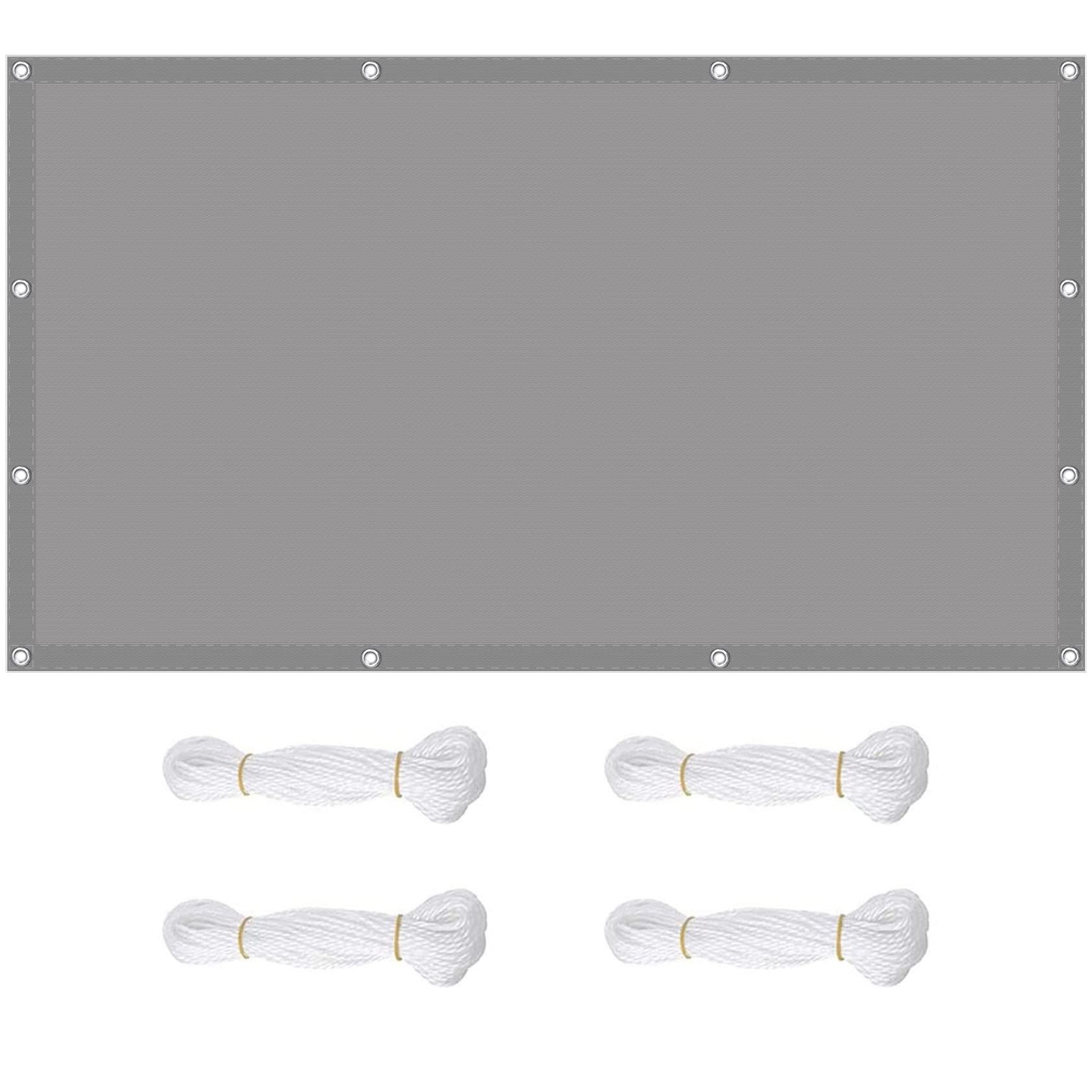 Voile d'ombrage imperméable gris anti-UV 2,5 x 4 m pour patio