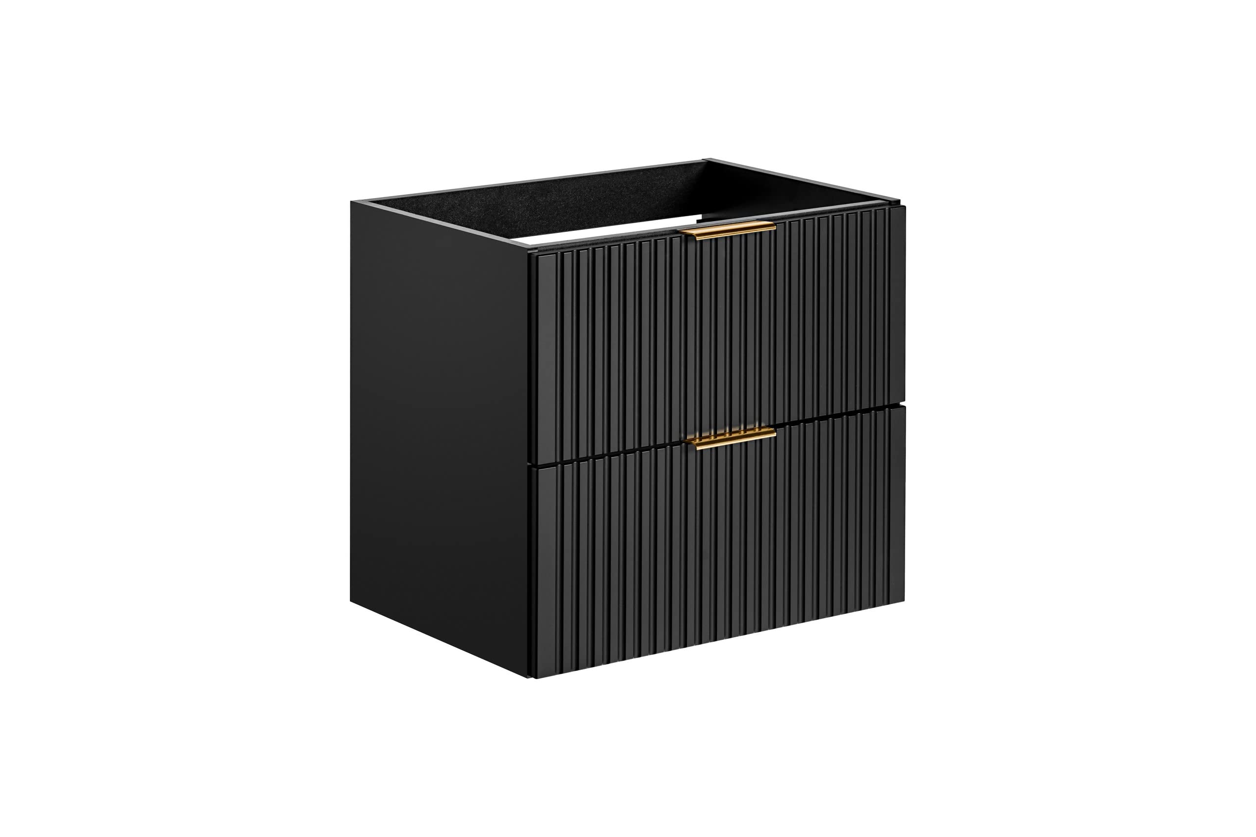 PIASKI Szafka do zlewu 60 cm ADEL Black, Szafka umywalkowa z blatem lub umywalką wnękową, Szafka do zlewu Czarny, Meble łazienkowe (Tylko Meble)