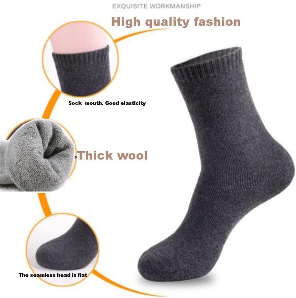 Autumn Winter Men's Warm Socks Cotton Black Gray Casual Tube Men Dress For Gift 5Pair