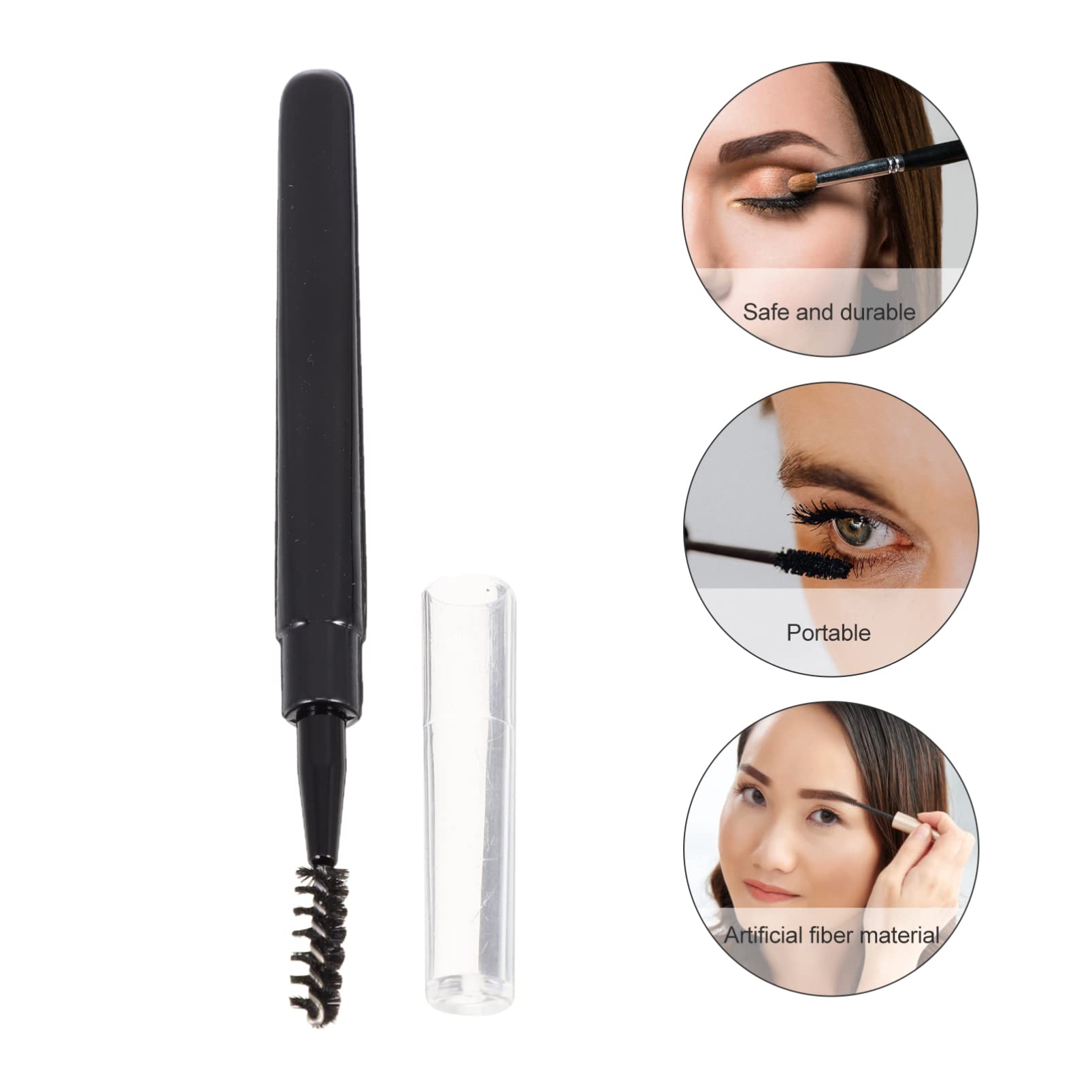 HONMEET 6pcs Makeup Eyelash Brush Set Natural Eyelash Eyebrow Wand Portable Lightweight for Home Professional Use