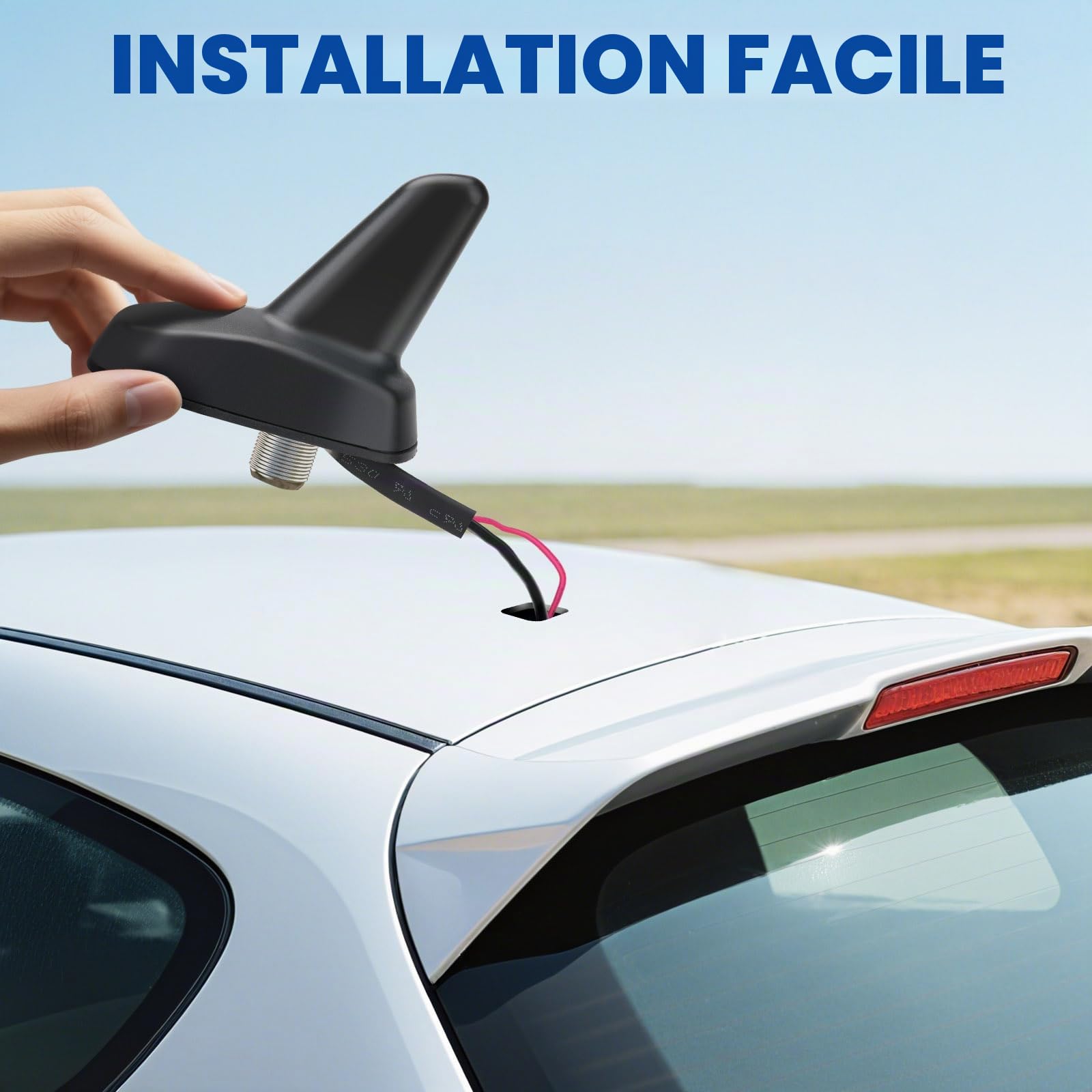 Bingfu Antenne Voiture Aileron de Requin Autoradio FM AM & GPS BeiDou GNSS