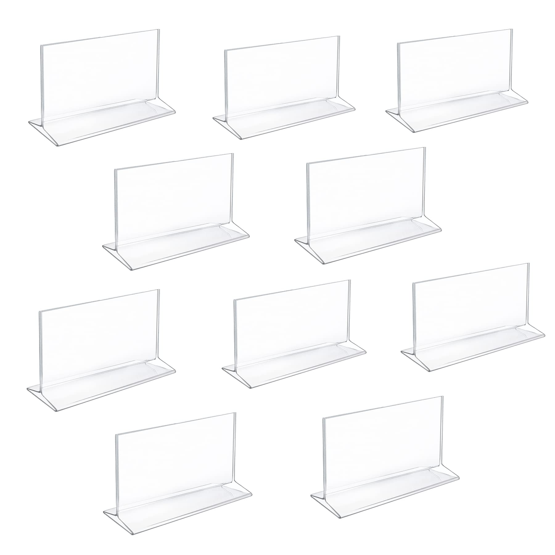 Azar Displays 142704 8.5-Inch W x 5.5-Inch H Top- Load Acrylic Sign Holder, 10-Pack