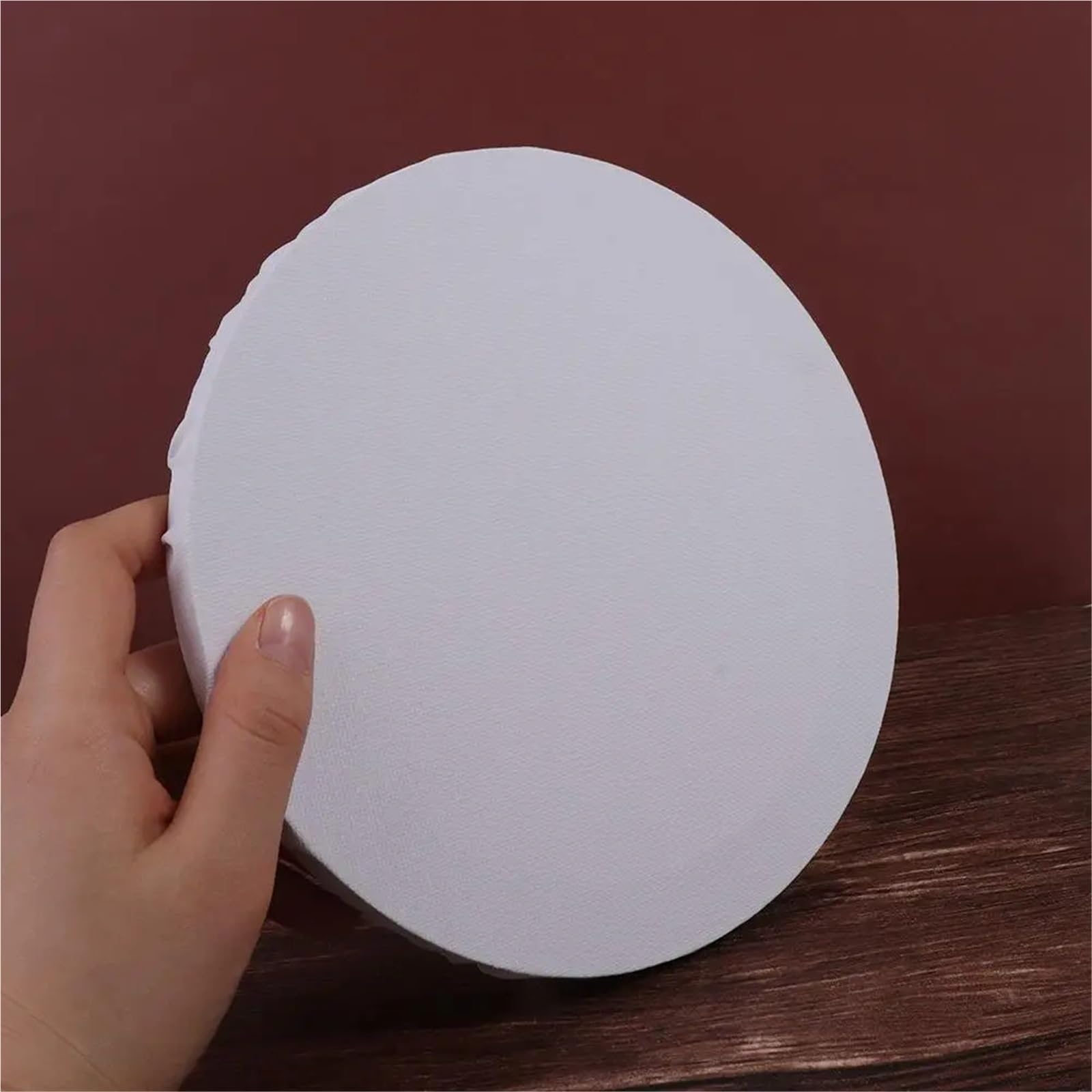 Lienzo circular de tablero dibujo 6 piezas para Pintar al Óleo | Pintor de pintura al óleo grueso en blanco for marco de imagen de tablero de pintura de artista(30CM)
