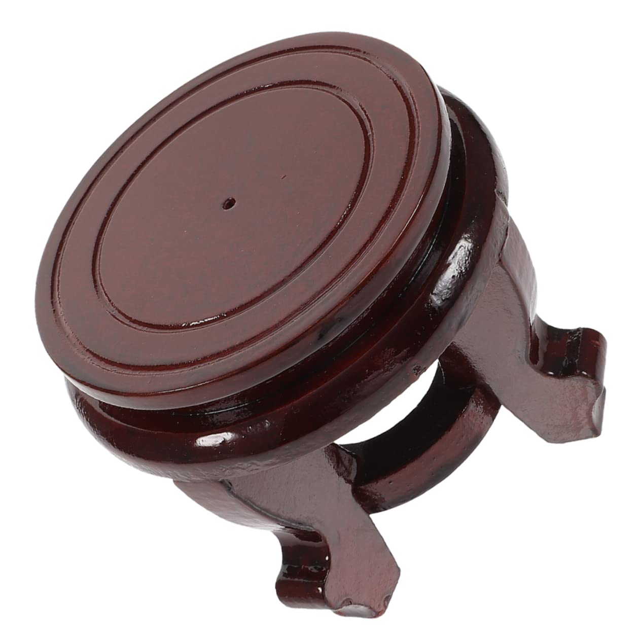 Support Pour Pot De Plantes Style Chinois - Présentoir Compact En Bois Foncé - Pour Bureau, Salon, Décoration - 11