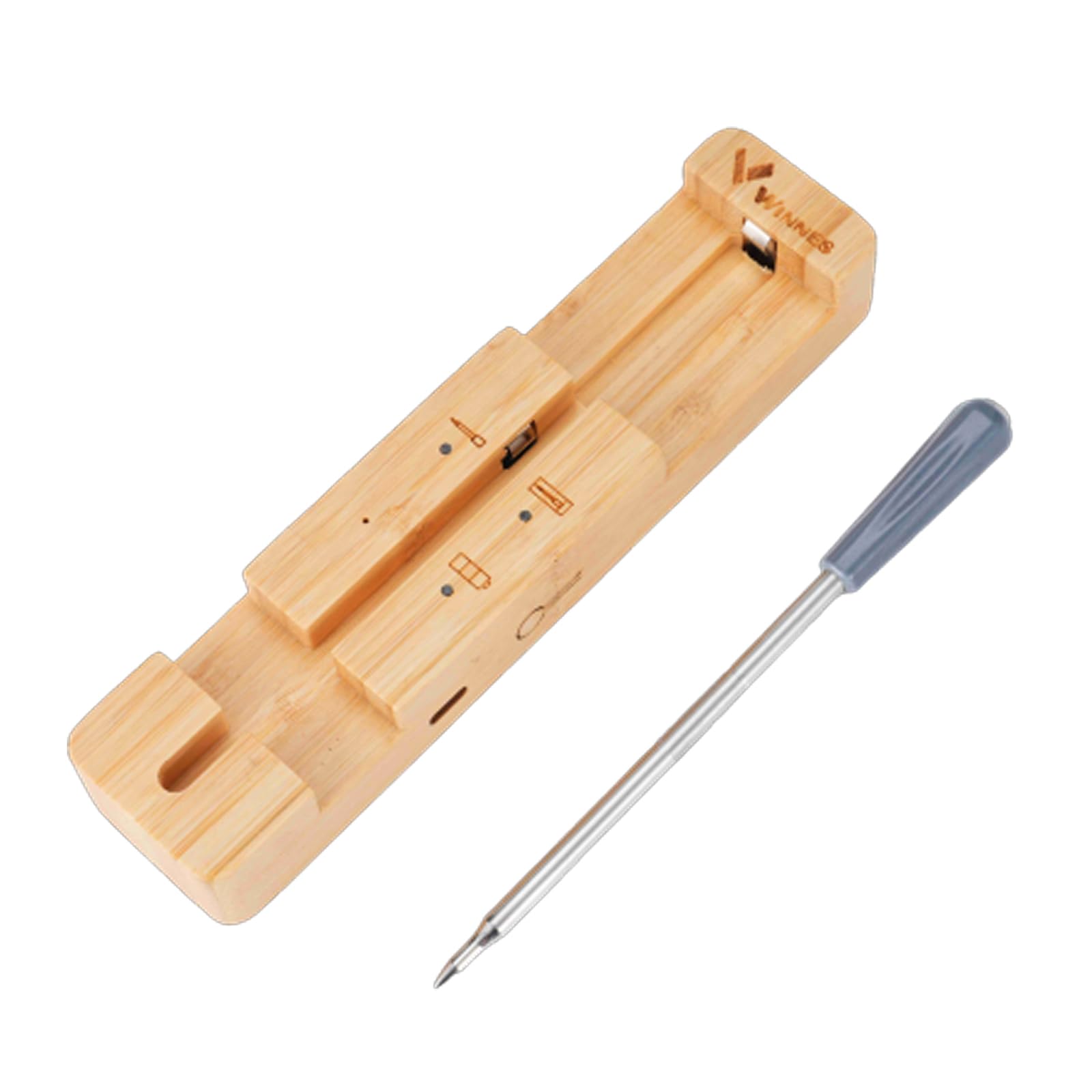 Zeerkeer Thermomètre de Barbecue Bluetooth Sans Fil Intelligent App Mobile Thermomètre à Viande Étanche Four Thermomètre Alimentaire