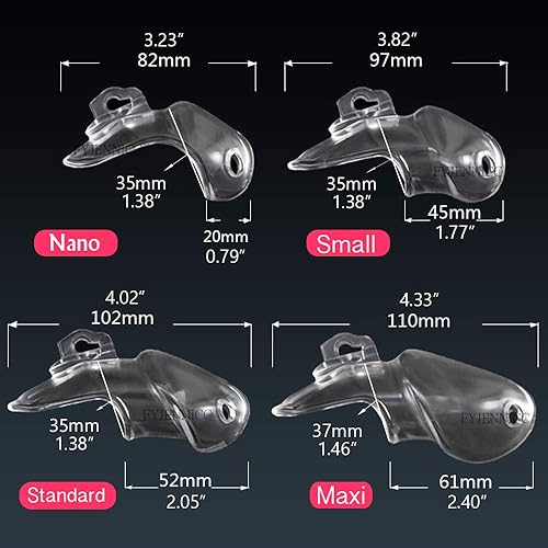 Miniatura 4 de FYJENNICC Jaula de castidad HT-V3 | Jaula ligera para pene | Dispositivos de castidad de resina | Jaula de castidad masculina | Juguete sexual para