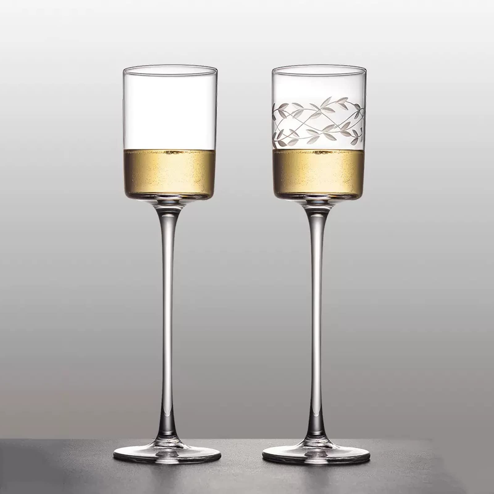 Flûtes à champagne 2 pcs Verres à champagne en verre cristal Verres à cocktail créatifs légers et transparents Verres étincelants vintage Flûte à champagne haute de 120 ml pour les fêtes (Couleur : G