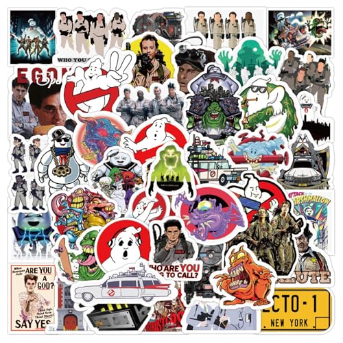 50PCS Ghostbuster Movie Stickers for Kids Cute Water Bottle Stickers for Kids Waterproof Vinyl Laptop Kid Sticker Pack (Purple)
