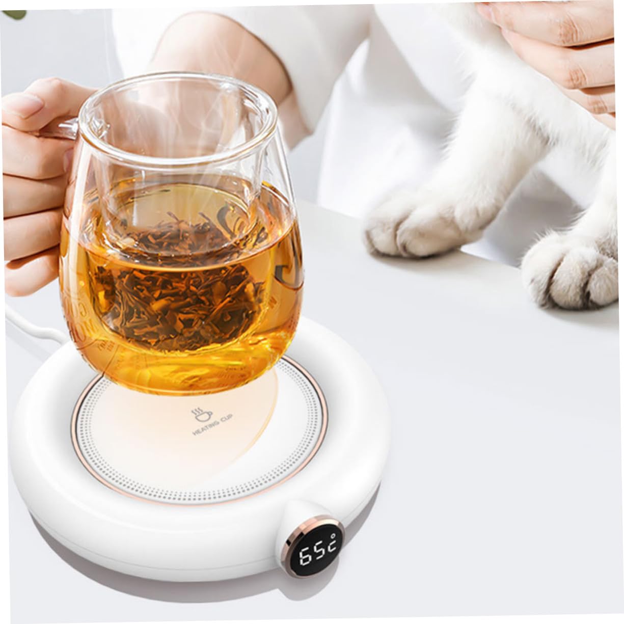 Uonlytech 1pezzi Scalda Tazze Isolanti Scalda Tazze da Latte da Tè Cuscinetto Pratico Sottobicchiere