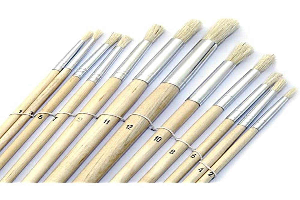 Penselenset 12 stuks rond en plat - Art en Hobby Penselenset 12 stuks rond en plat - Art en Hobby
