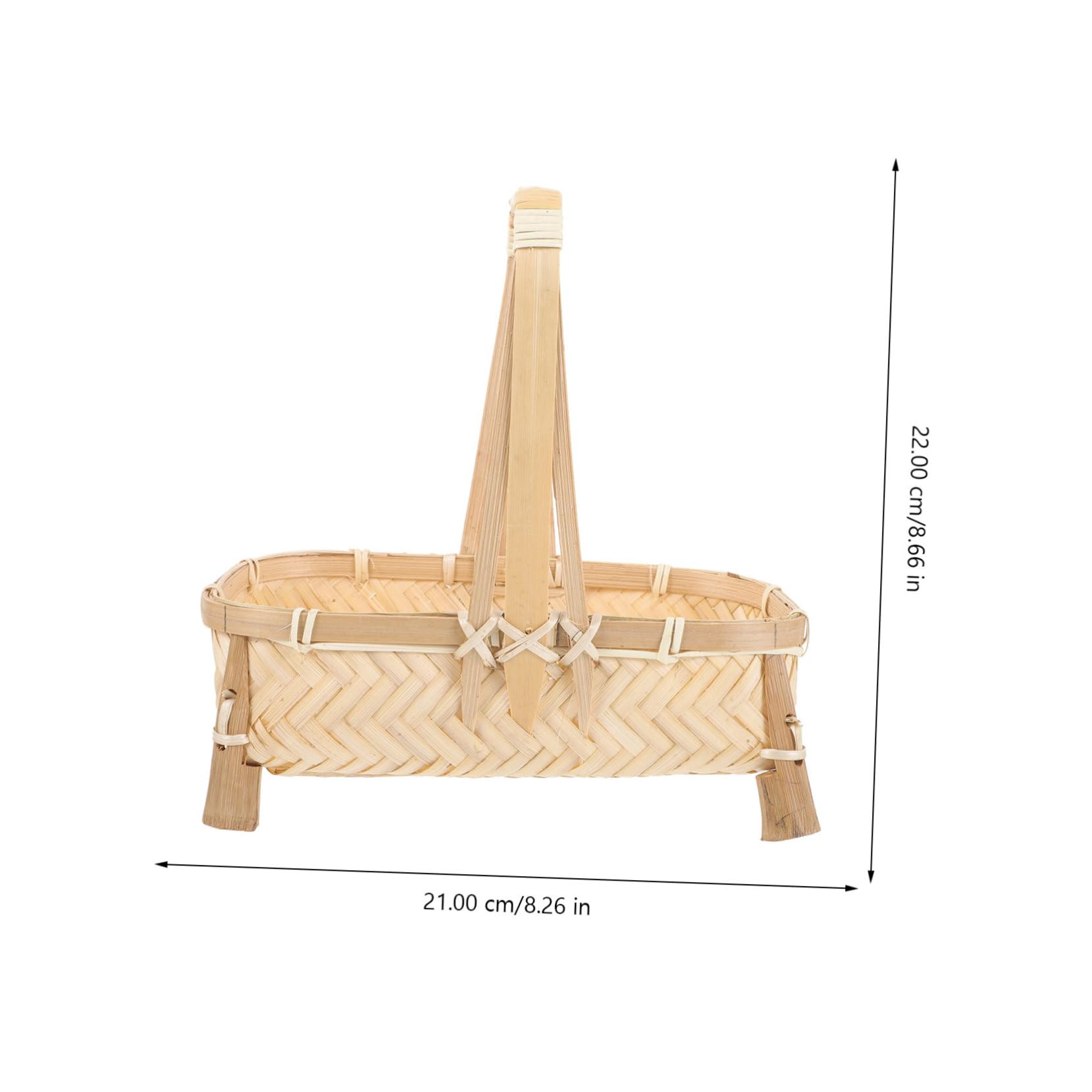 SOLUSTRE Weaving Storage Basket Multi Purpose Fruit Holder Sundries Organizer with Handles for Easy Carrying and Attractive Home Storage