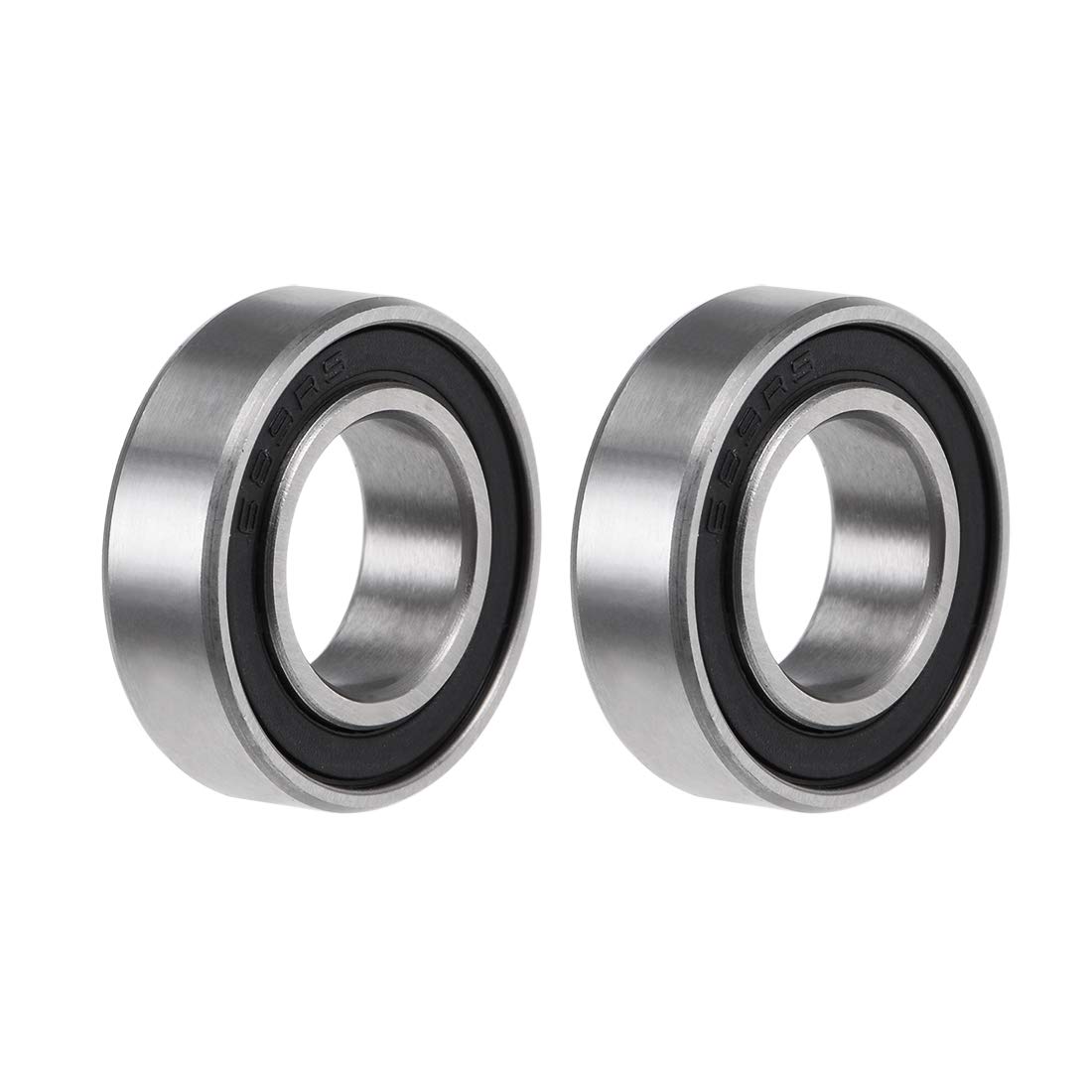 uxcell 689-2RS Deep Groove Ball Bearings 9mm Inner Dia 17mm OD 5mm Bore Double Sealed Chrome Steel Z2 2pcs