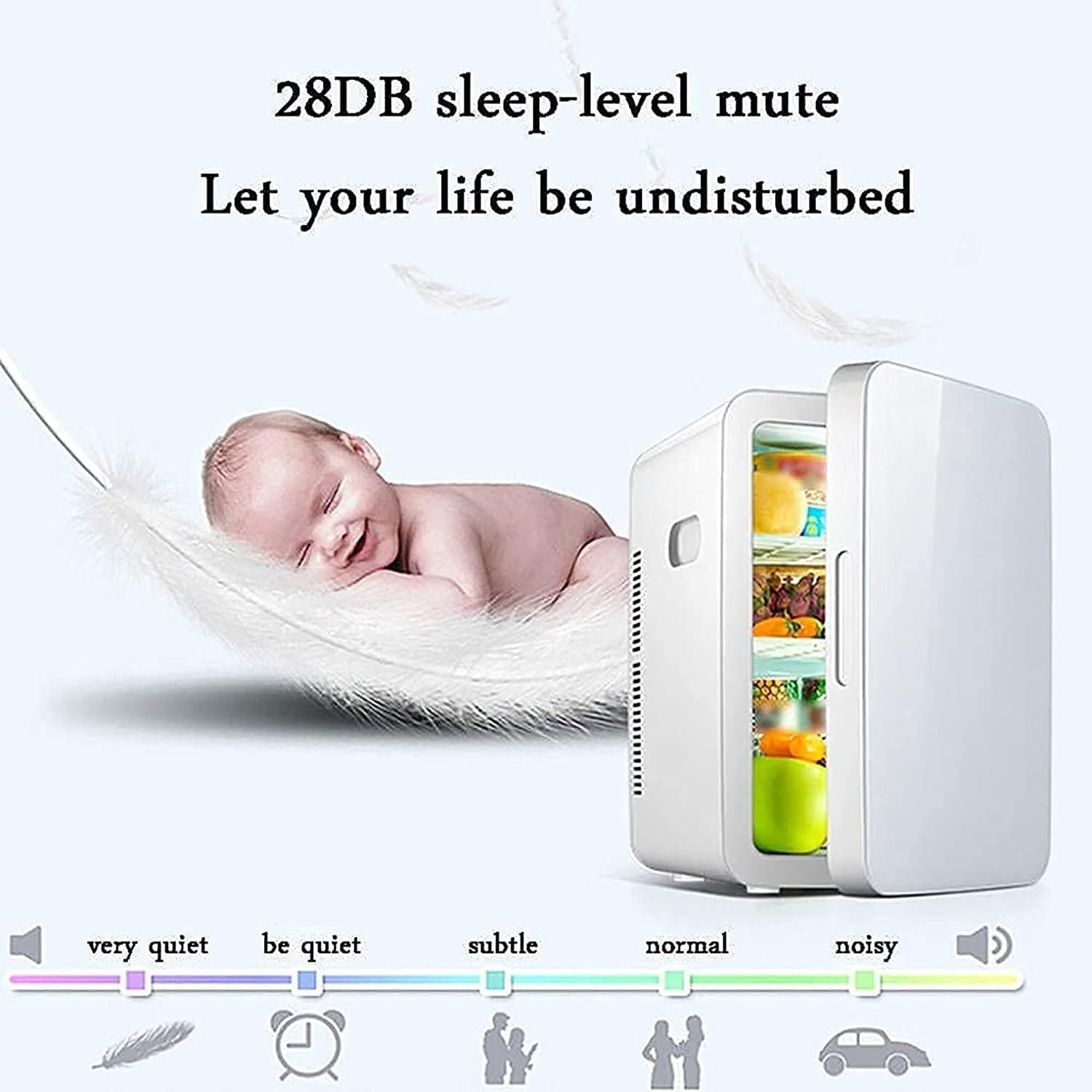 Mała lodówka Przenośna lodówka samochodowa - mini lodówka 12 V 25 l Lodówka o dużej pojemności do samochodu, kampera, furgonetki, pojazdu, łodzi